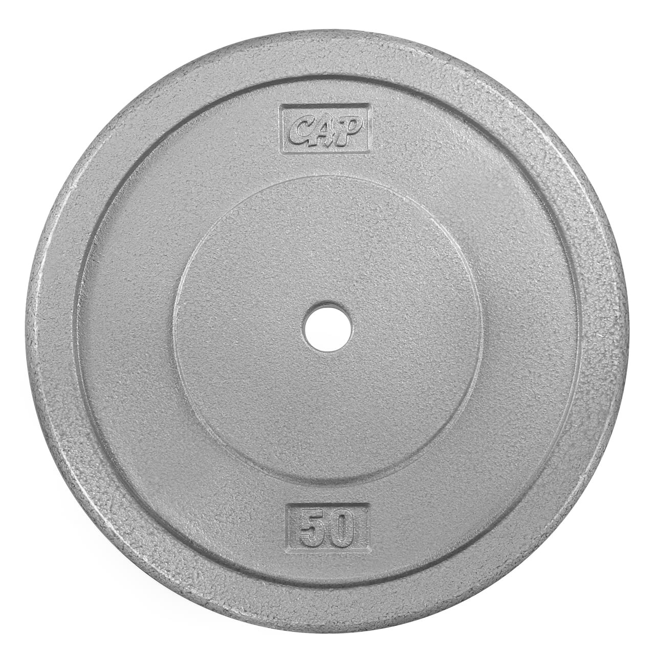 CAPHAUS Grey Standard Solid Cast Iron Weight Plates - 1-inch Center Hole for Barbells & Dumbbells - 1.25LB to 50LB Options (1.25/2.5/5/7.5/10/12.5/25/50LB) - Perfect for Home Gym, Strength Training & Weightlifting Workouts