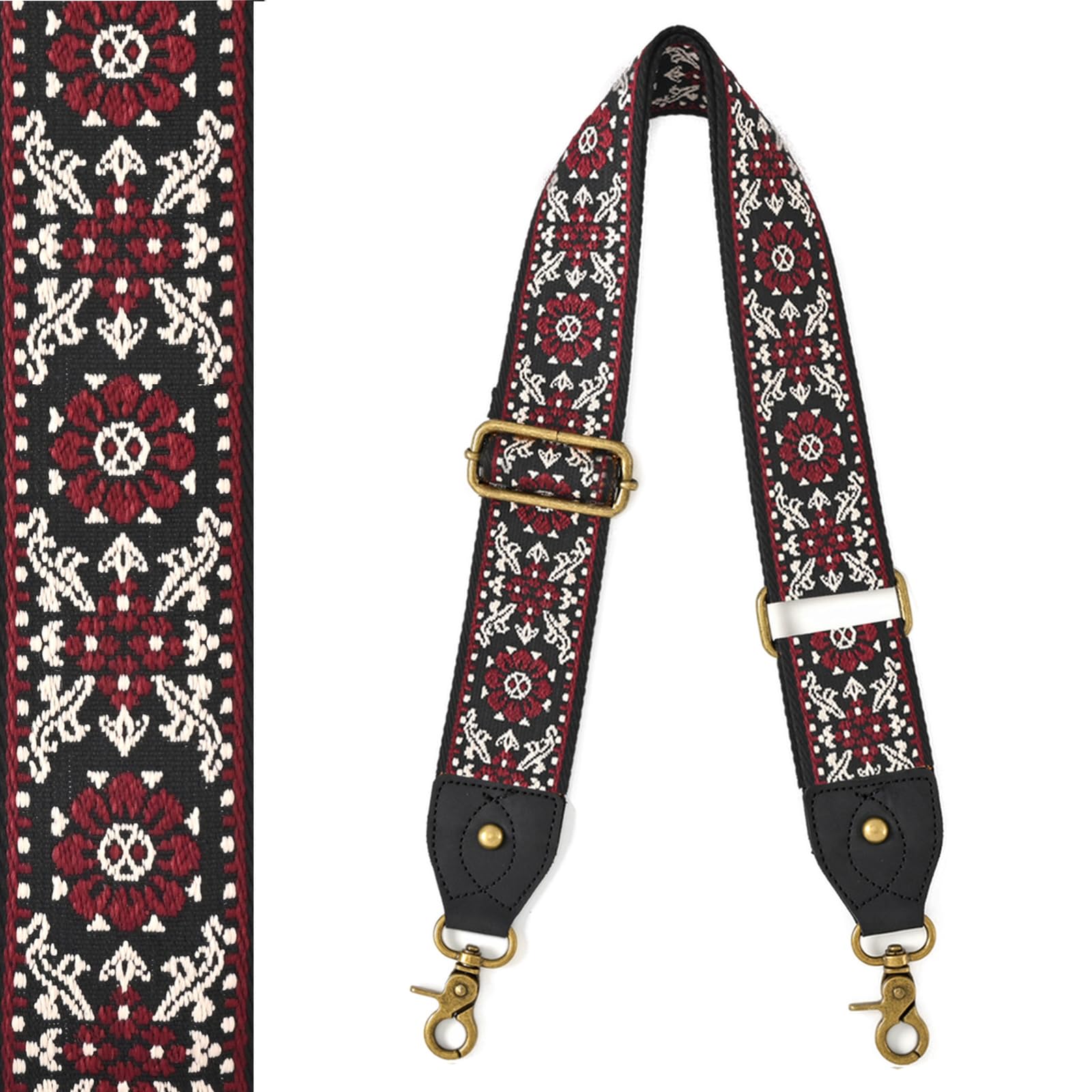 Adjustable Crossbody Shoulder Strap for Purses & Handbags - Wide Replacement Guitar Strap for Women's Bags (Perfect for Travel, Shopping & Everyday Use)