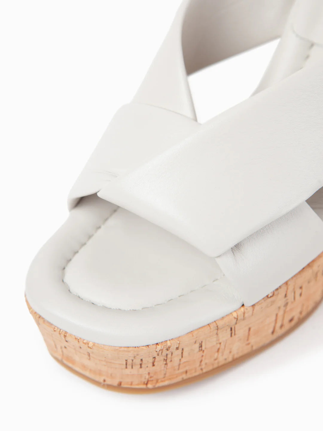 Belisa Women's Wedge Sandal in Napa White - Comfortable Summer Casual Shoes for Beach, Vacation & Outdoor Walking
