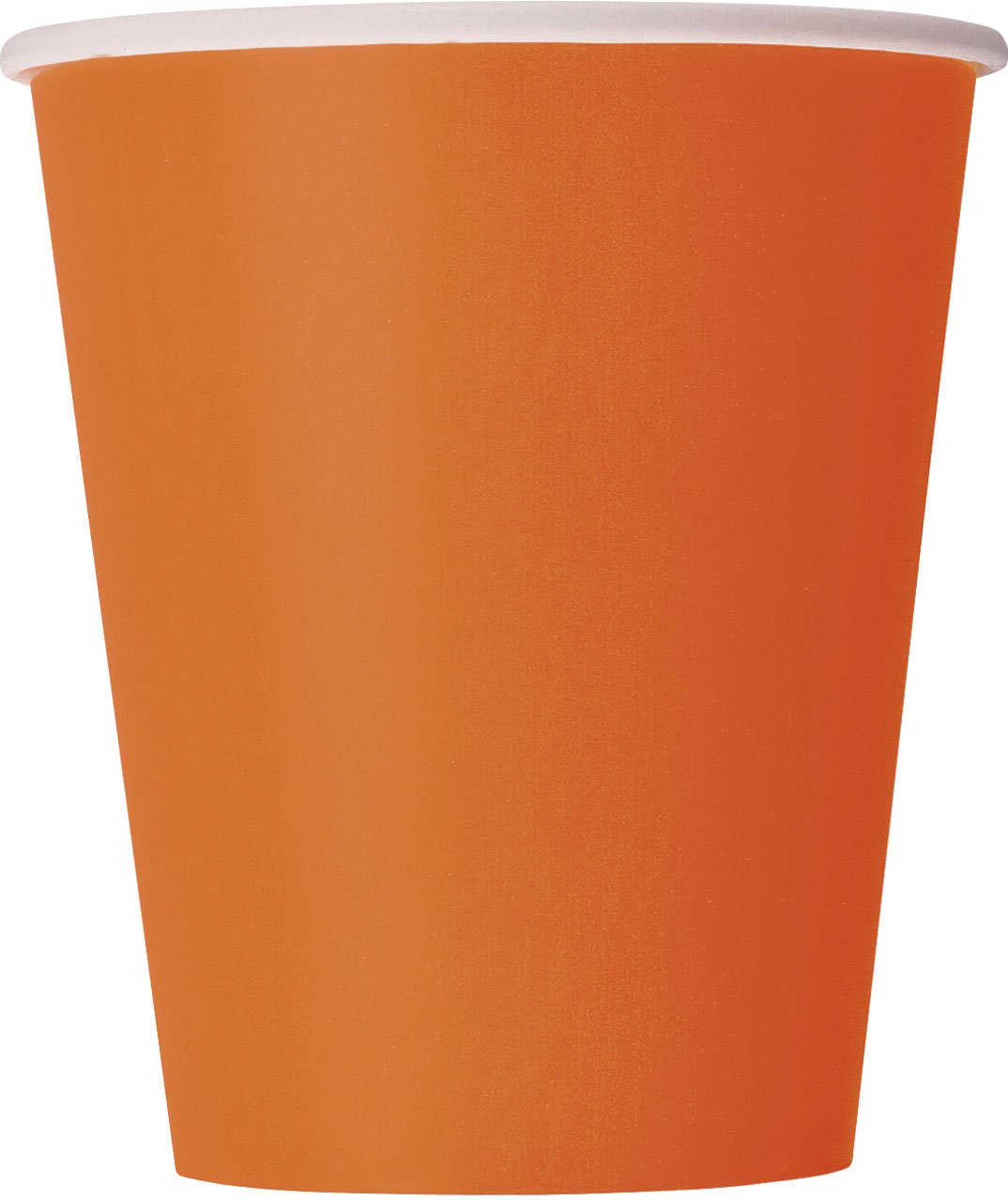 Eco-Friendly 9 oz Disposable Paper Cups - Pack of 14, Solid Pumpkin Orange Color - Perfect for Halloween Parties, Thanksgiving Dinner, Fall Picnics & Seasonal Events