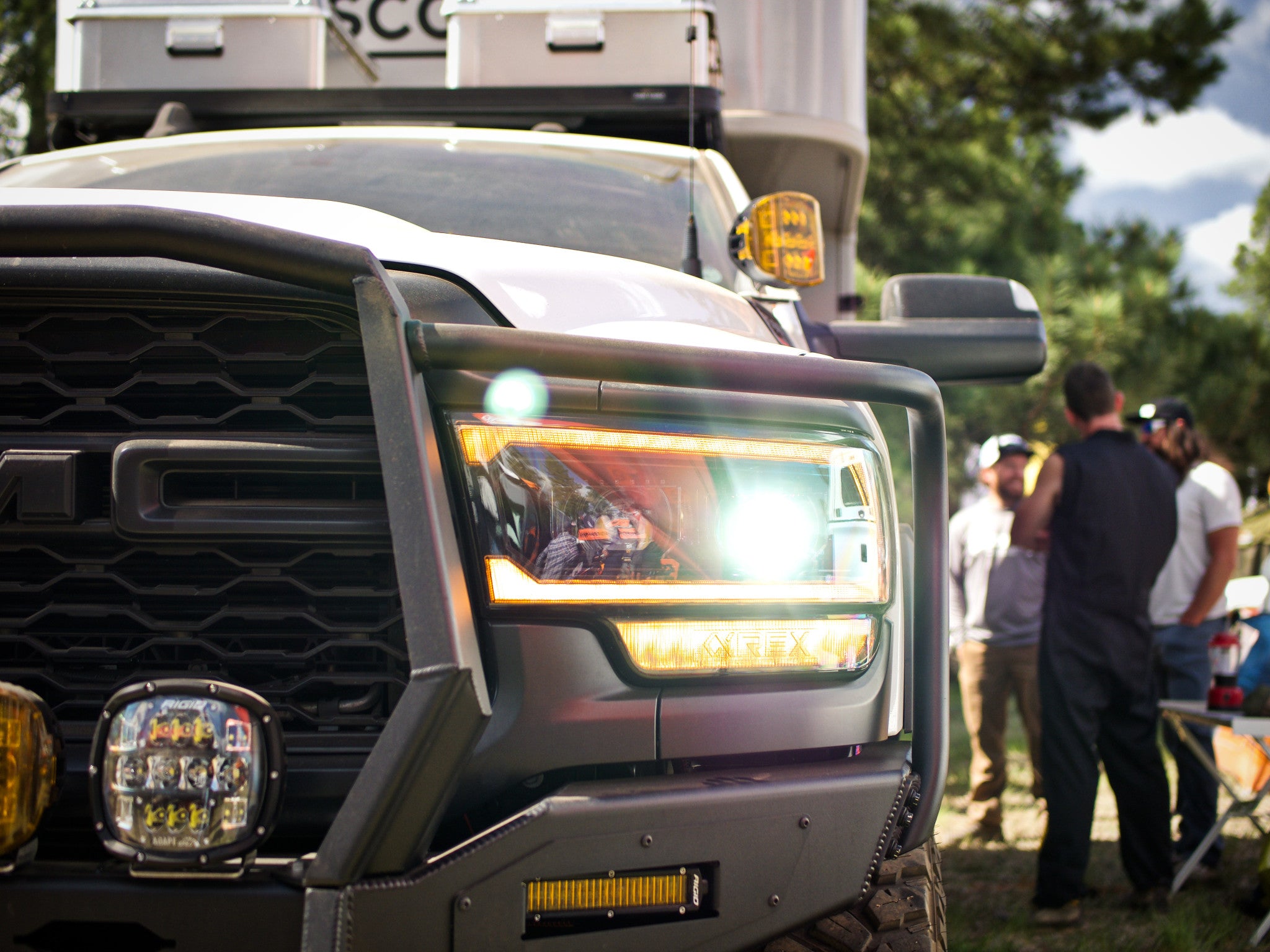 2019-2024 Ram 2500/3500/4500/5500 LUXX Series LED Projector Headlights - Alpha Black - Upgrade Your Truck Lighting for Night Driving & Off-Road Adventures