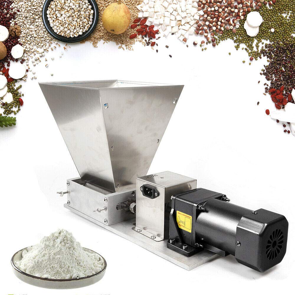 Premium DY368 Electric Grain Mill - Stainless Steel 2-Roller Barley Grinder & Malt Crusher for Home Brewing - Adjustable Hopper Included - Perfect for Craft Beer, Whiskey Making & Homebrew Grain Processing