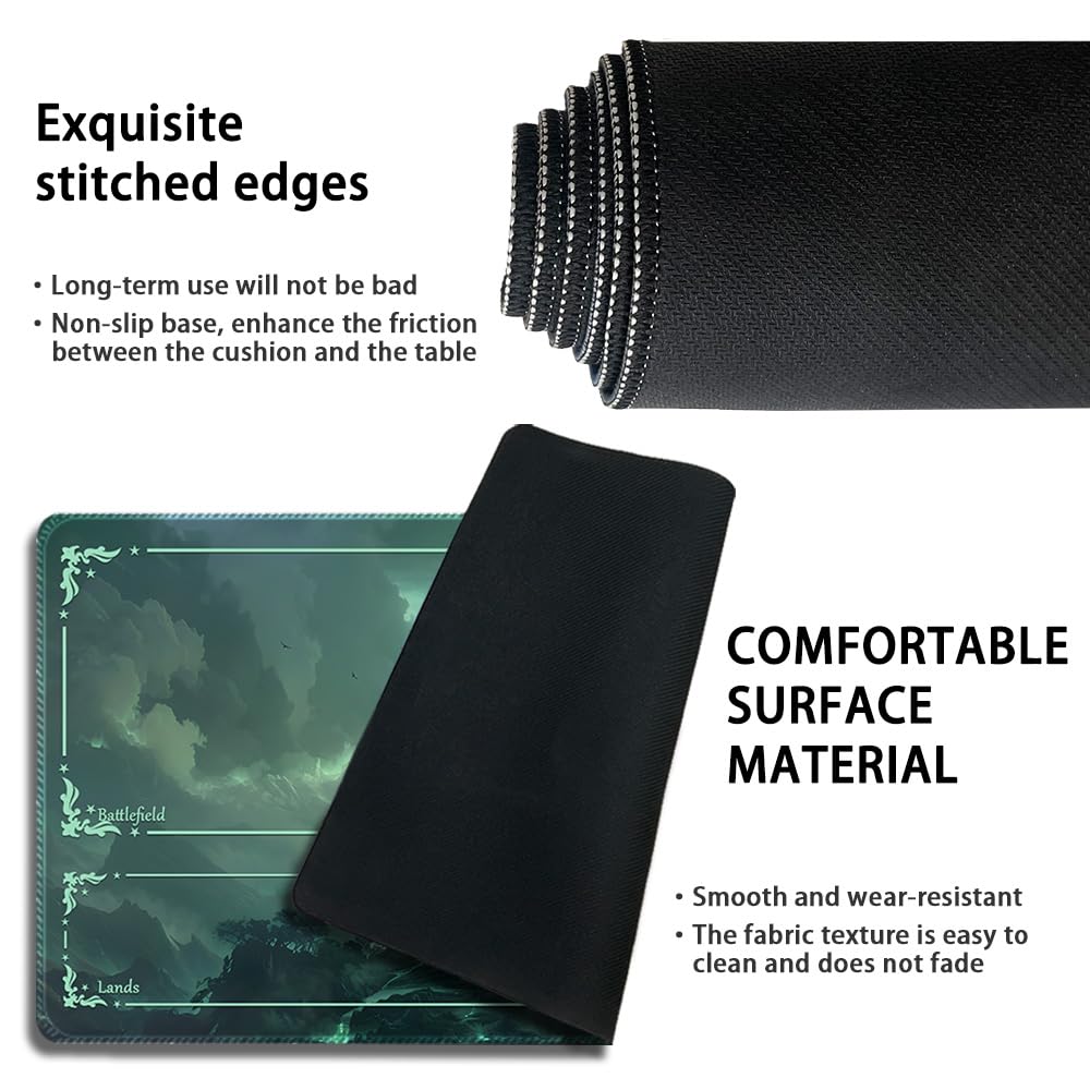 Premium MTG Playmat with Zone Markings & Non-Slip Edges - Waterproof Storage Bag Included - Perfect for Magic: The Gathering, TCG Tournaments & Casual Game Nights (41