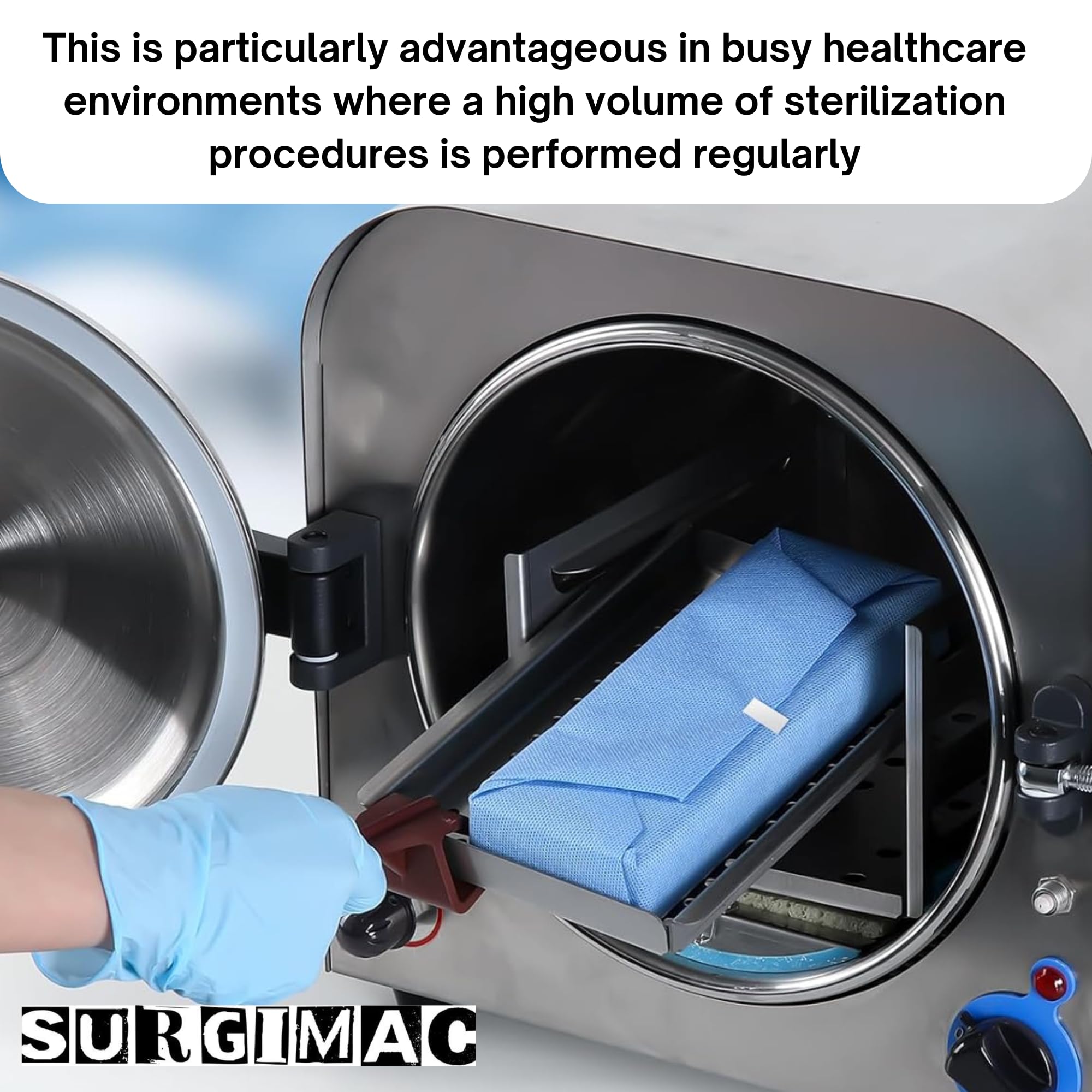 Blue Sterilization Wrap - Tear Proof, Latex Free, Single Layer Cellulose Fabric for EO Gas - Disposable CSR Wrap for First Aid & Emergency Supplies (100 Pack, 30 x 30 Inches) - Ideal for Hospitals, Clinics & Medical Facilities