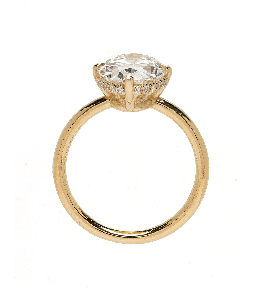 Annika Oval Lab Grown Diamond Engagement Ring - 3.82 Carat Solitaire Ring for Women, Ethical & Conflict-Free, Perfect for Proposals, Weddings & Anniversary Gifts