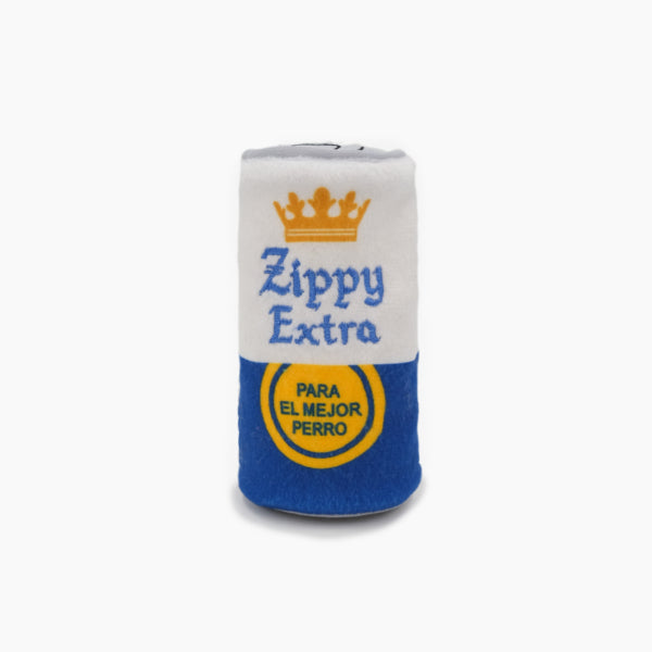 ZippyPaws Squeakie Beer Can Dog Toy - Plush Chew Toy for Small & Medium Dogs - Fun Interactive Playtime for Pets at Home or Outdoors