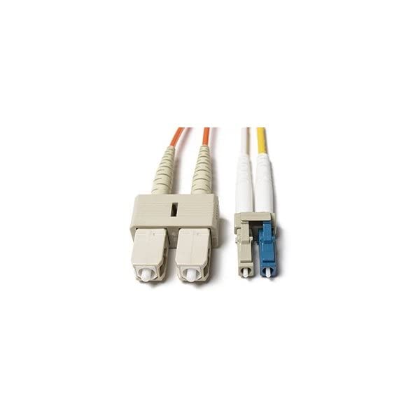 15M LC to SC Mode Conditioning Fiber Optic Cable - 49.21ft LC/SC Single Mode to Multimode Converter Patch Cord for Cisco, HP, Juniper Networks (Use in Data Centers, Telecom, Network Installations)