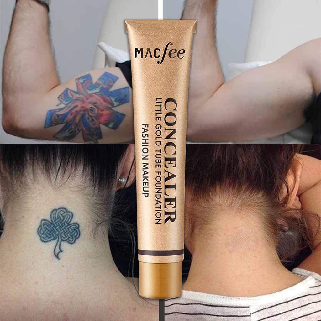 Waterproof Tattoo Concealer & Scar Cover - Full Coverage Makeup for Birthmarks, Dark Spots & Imperfections | Long-Lasting, Skin-Friendly Formula for Daily Use & Special Occasions