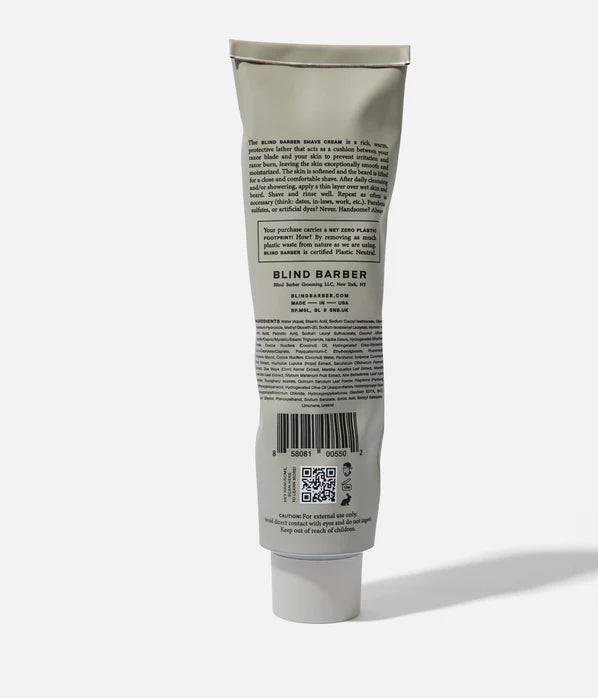 Premium Watermint Gin Shave Cream for Men - Natural Moisturizing & Soothing Shaving Cream with Botanical Extracts - Perfect for Sensitive Skin & Close Shaves - Ideal for Daily Grooming & Travel Kits