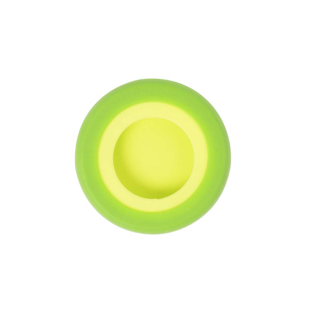 Reusable Silicone Food Huggers Set of 2 - Small Size Eco-Friendly Food Savers for Fruits & Vegetables - Green & Yellow - Perfect for Meal Prep & Leftover Storage