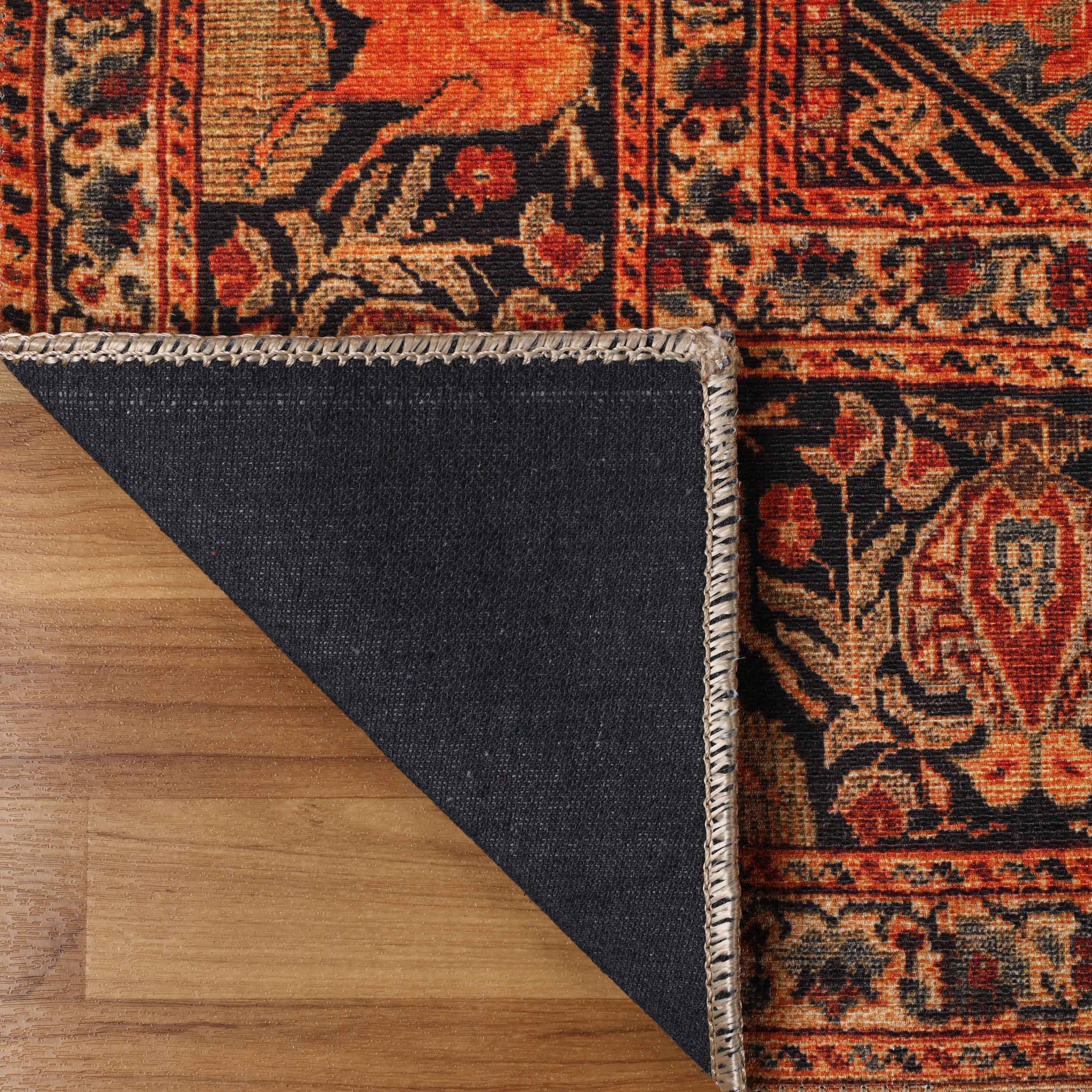 Bohemian Oriental Medallion Wildlife Indoor Area Rug or Runner - Non-Slip, Soft & Durable - Perfect for Living Room, Bedroom, or Hallway Decor
