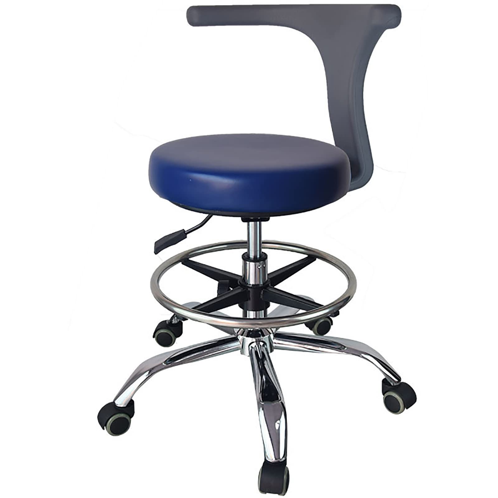 **Adjustable Dental Assistant Rolling Stool with Wheels & Backrest – Premium Medical Stool for Dentists, Doctors, Estheticians & Tattoo Artists – Ideal for Clinics, Salons & Tattoo Studios**