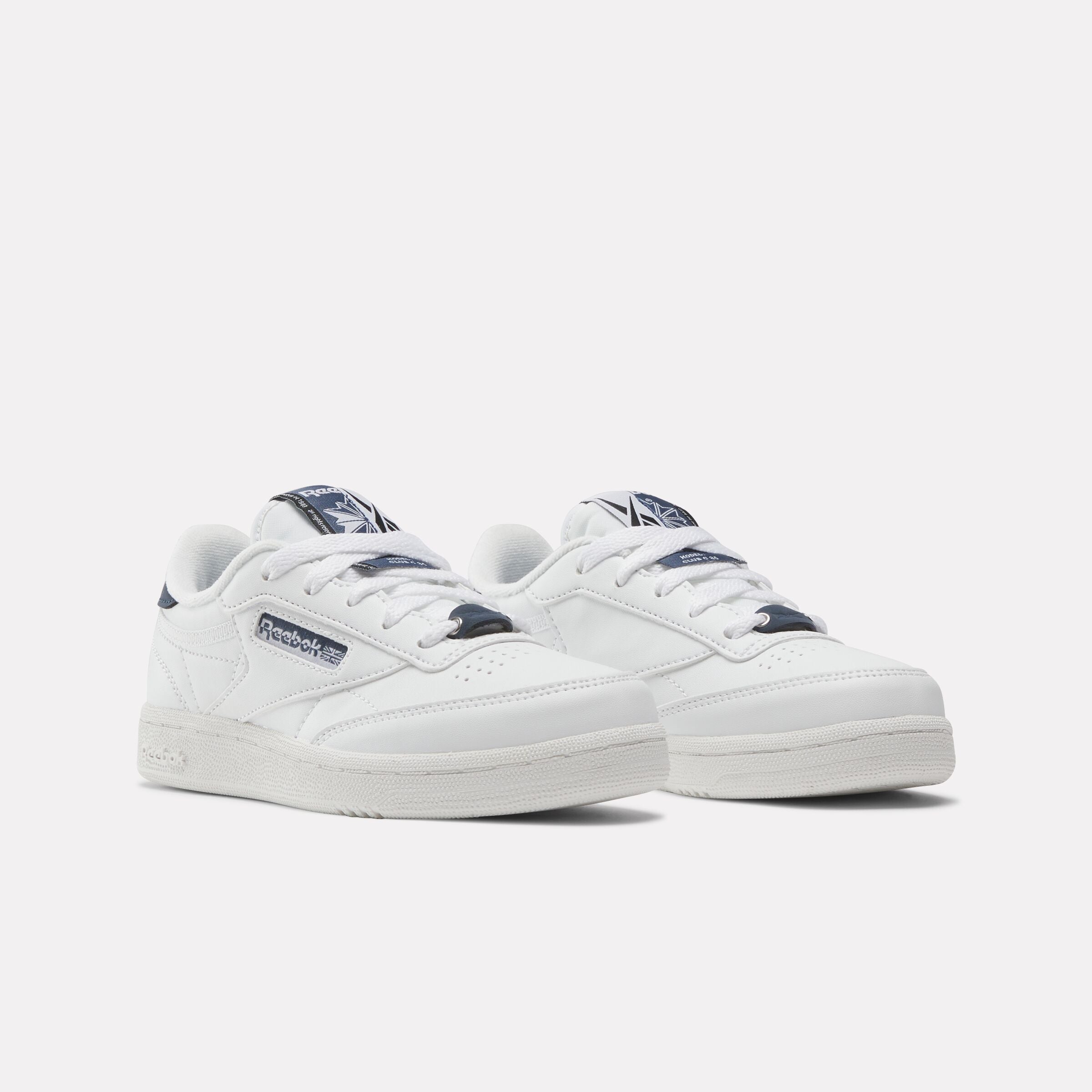Reebok Club C Vintage Sneakers in White, Eastcoast Blue & Pure Grey - Classic Comfort for Casual Wear & Everyday Style