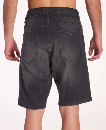 RipCurl Men's Bermuda Slim Fit Waist Jeans - New Black Denim Pants for Casual Wear & Beach Outings