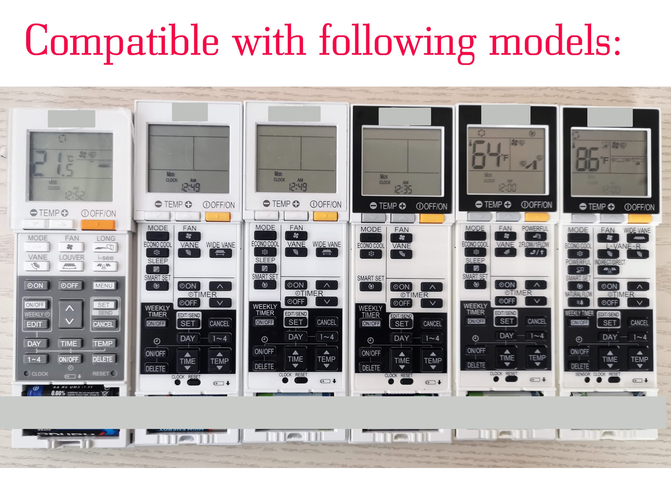 Original Title: Replacement Remote Control for Mitsubishi Electric AC Air Conditioner Remote Control SG20B E2235N426 NTXWPH06B112AA NTXWPH09B112AA NTXWPH12B112AA NTXWPH15B112AA NTXWPH18B112AA   Optimized Title: **Mitsubishi Electric AC Remote Control Replacement - Compatible with SG20B, E2235N426, NTXWPH Series (06B/09B/12B/15B/18B) - Universal Air Conditioner Remote for Home & Office Use**