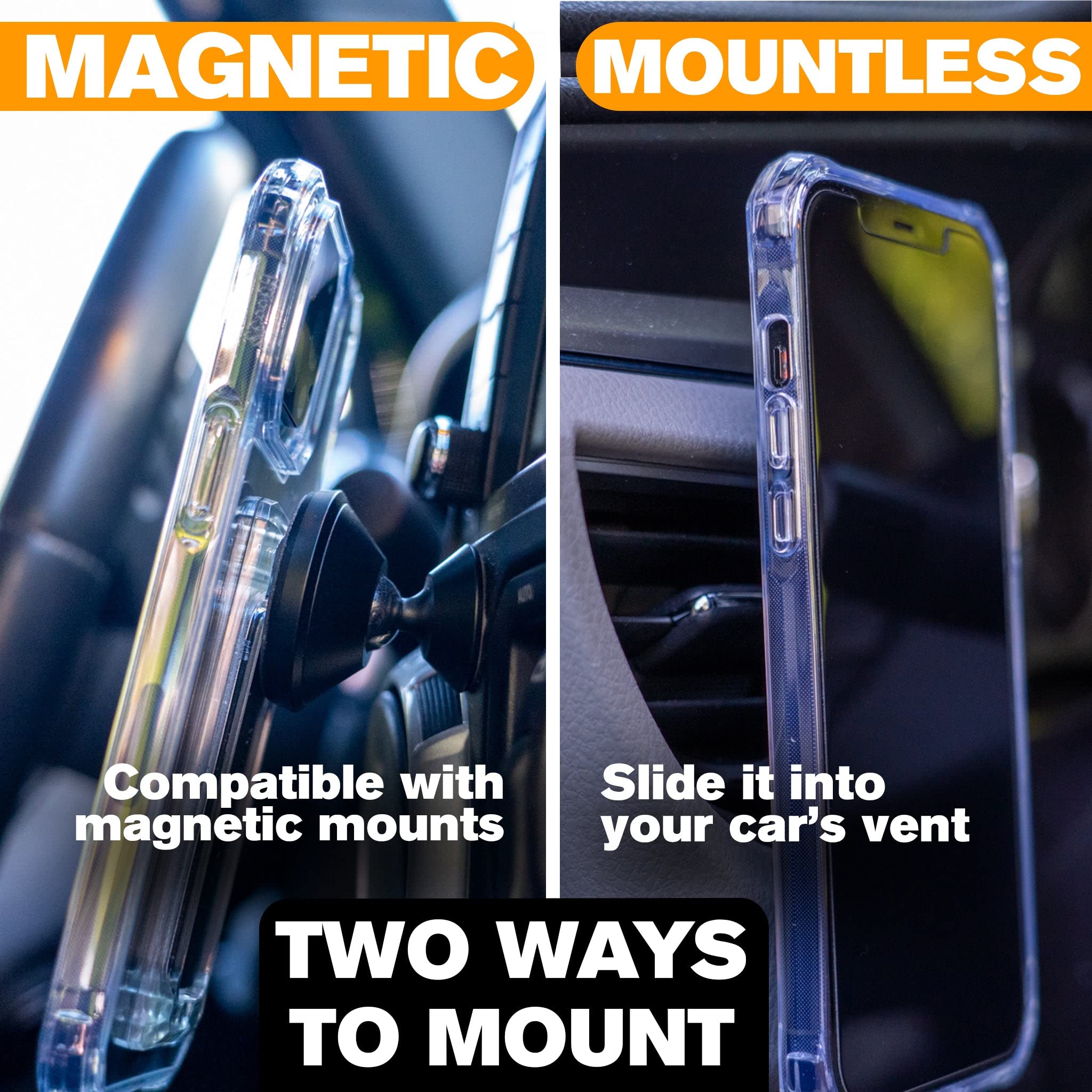 Scooch Wingback [3-Pack] Phone Grip Stand & Car Mount - 360° Rotating Two-Way Stand for All Smartphones & Most Cases | Magnetic Car Mount Compatible | Perfect for Driving, Watching Videos & Hands-Free Use (Black)