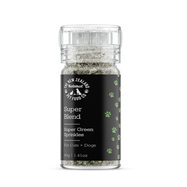Premium New Zealand Natural Super Green Sprinkles - Organic Pet Food Topper for Dogs & Cats | Digestive Health Booster | Perfect for Dry Kibble, Wet Food & Homemade Meals