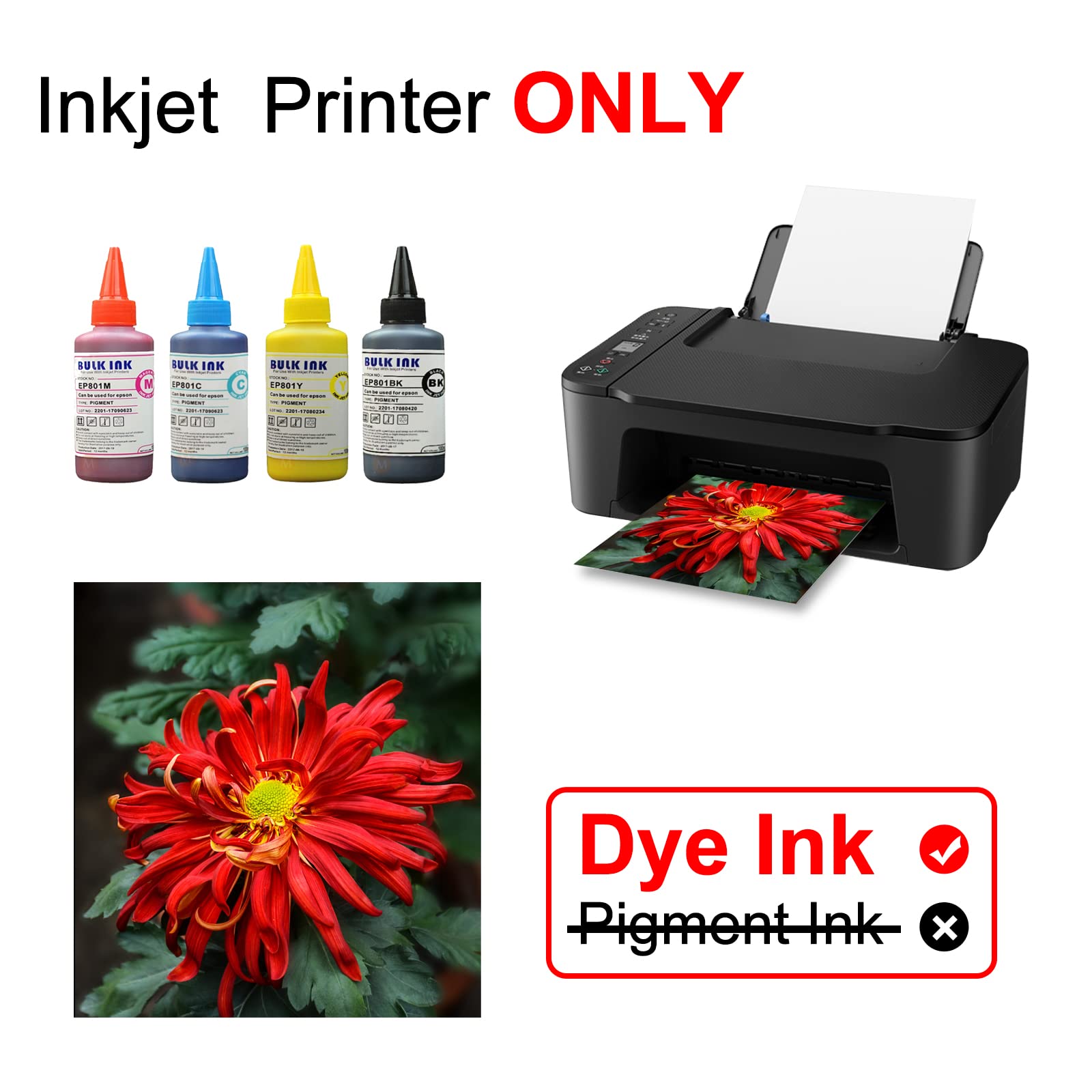 Premium 8.5x11 Glossy Photo Paper - 100 Sheets for Inkjet Printers (200GSM, Dye Ink Compatible) - Perfect for Photo Printing, Scrapbooking & Professional Presentations