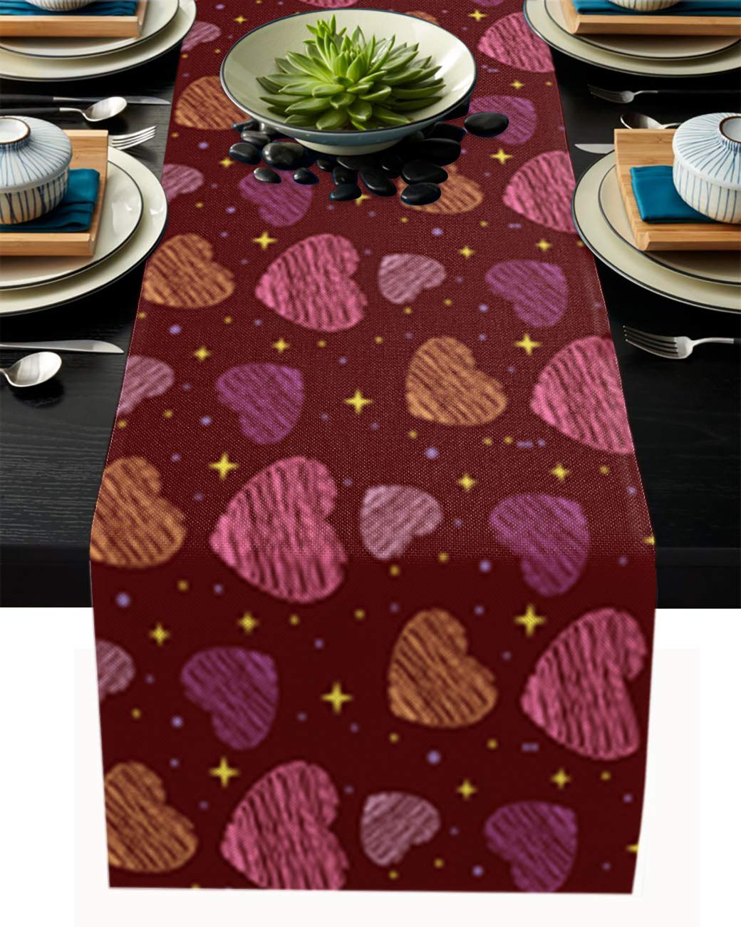 Premium Cotton Linen Table Runner 72