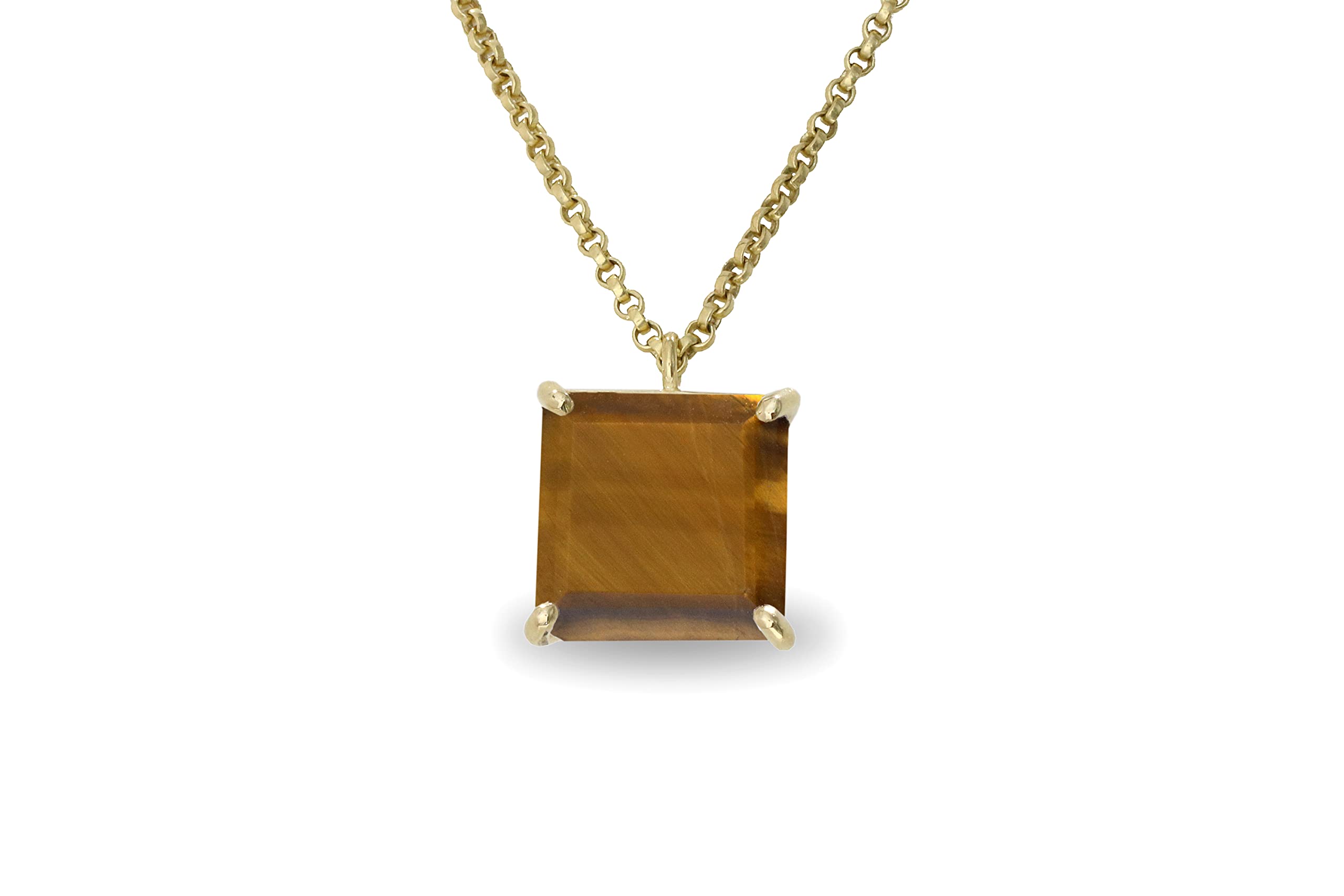 Natural Tiger Eye Necklace in 14k Gold Filled - Healing Crystal Jewelry for Women - Handmade Reiki & Energy Balancing Pendant - Spiritual Gift for Her - Perfect for Meditation, Yoga & Everyday Wear