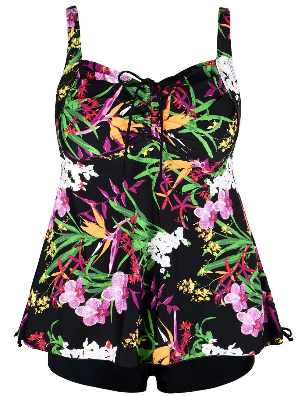 Plus Size Paisley Print Tankini Swimsuit for Women - Beach & Pool Wear