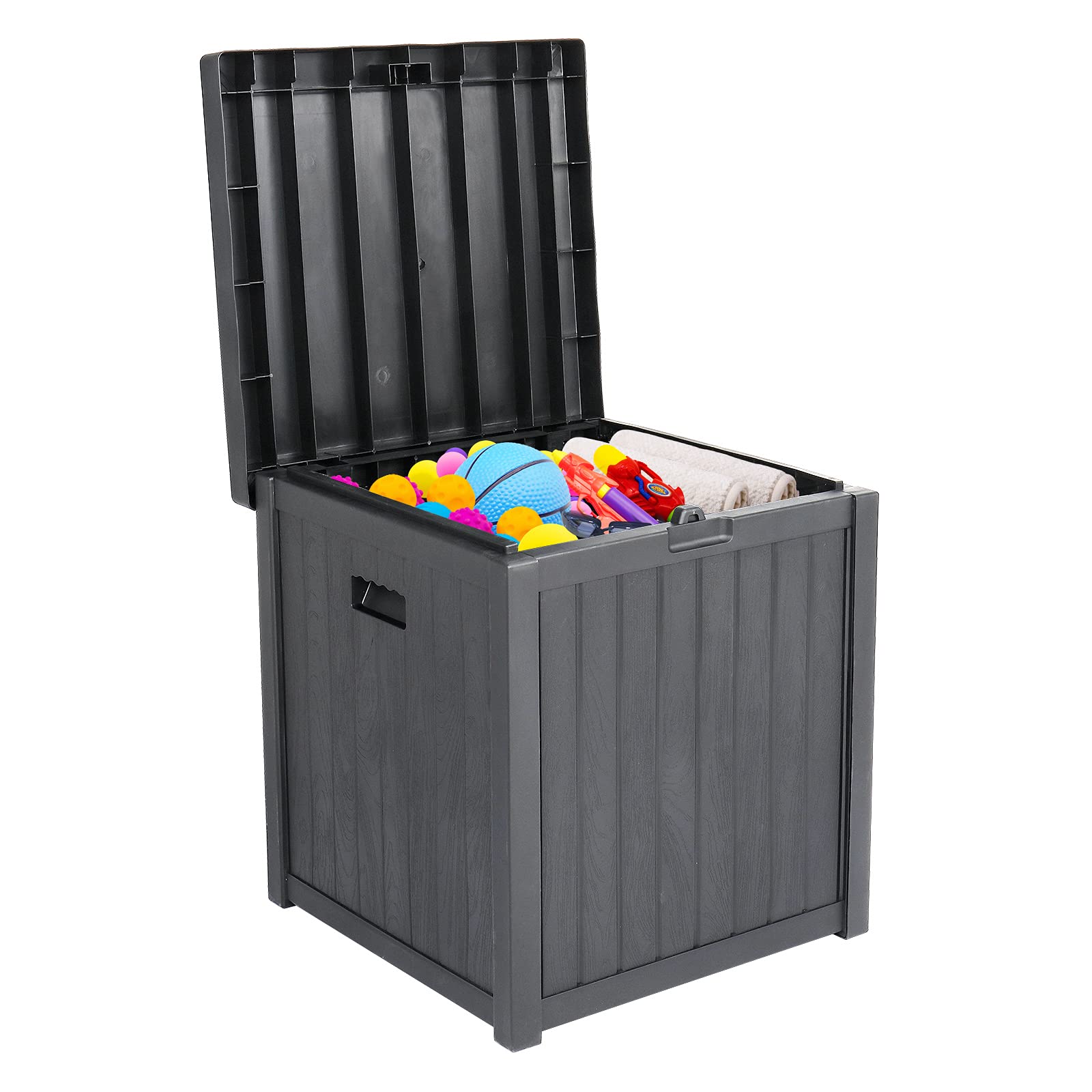 51 Gallon Gray Outdoor Storage Box - Waterproof Deck Box for Patio, Garden & Pool Supplies, Toy Storage & Organization | Perfect for Pillows, Cushions, Garden Tools & Pool Accessories