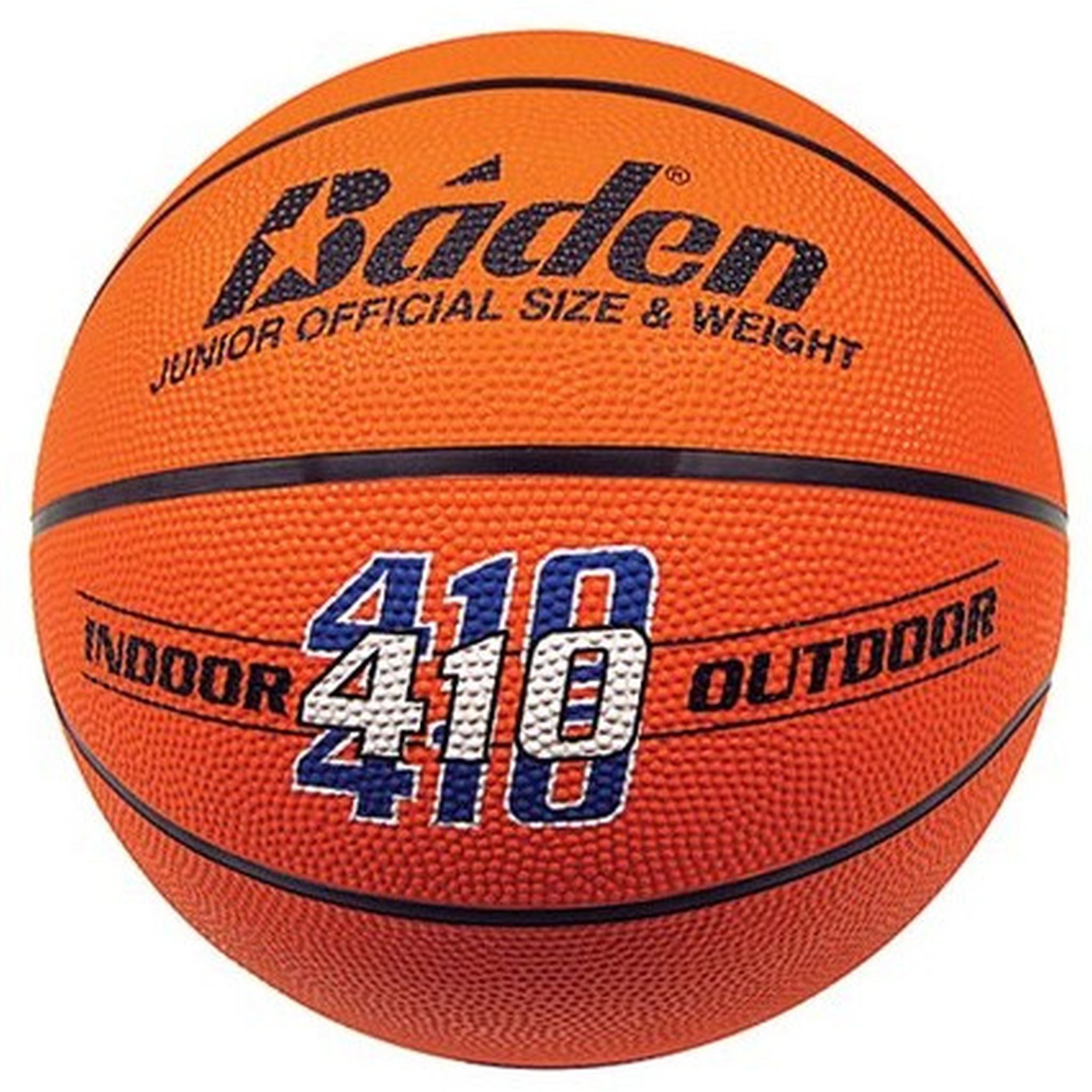 BADEN 410 Rubber Basketball - Official Size & Weight for Indoor/Outdoor Play - Perfect for Training, Games & School Sports
