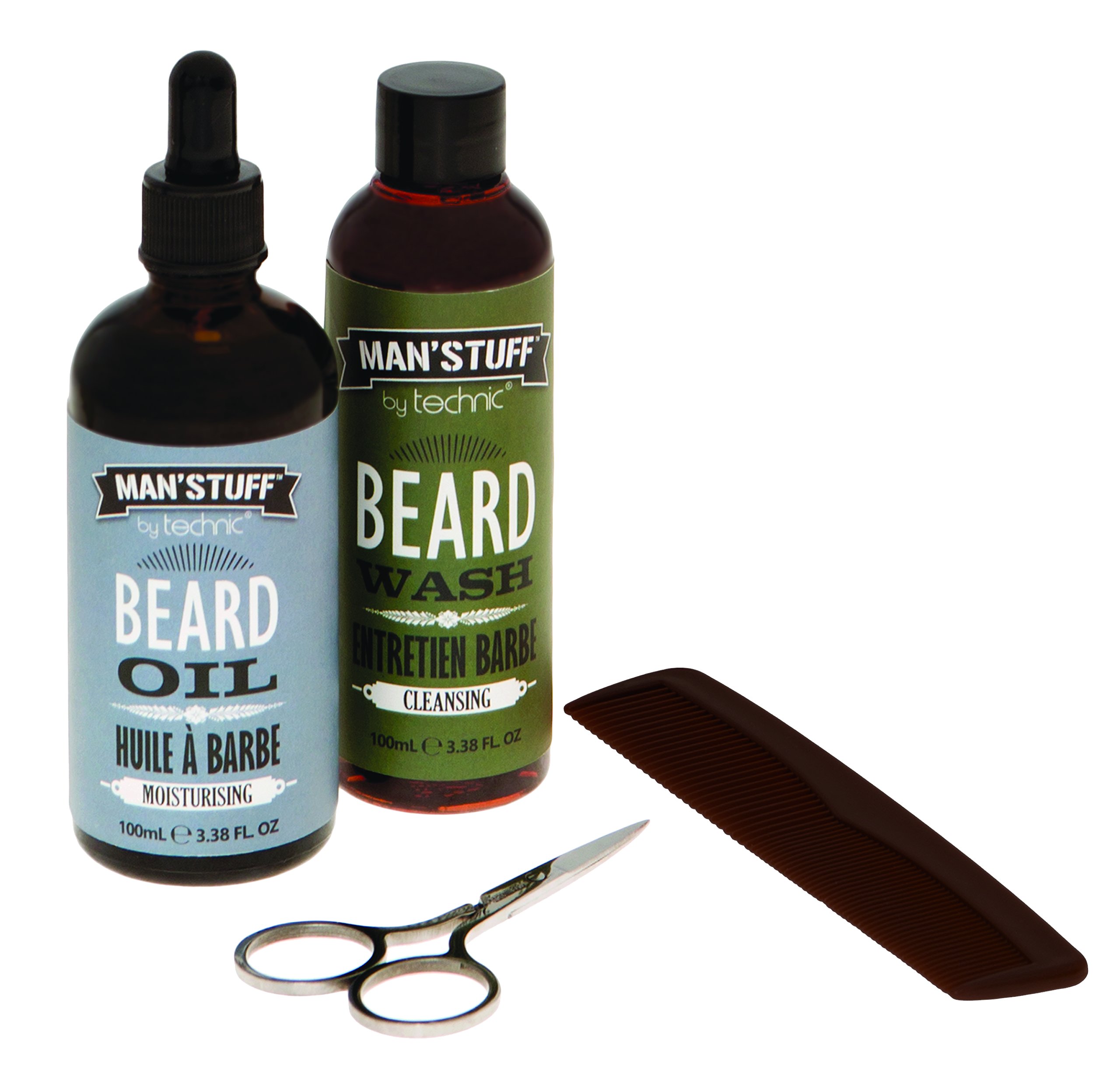 Technic Man's Grooming Kit - Beard & Body Care Set for Men | Perfect for Travel, Gifts & Daily Hygiene Routine