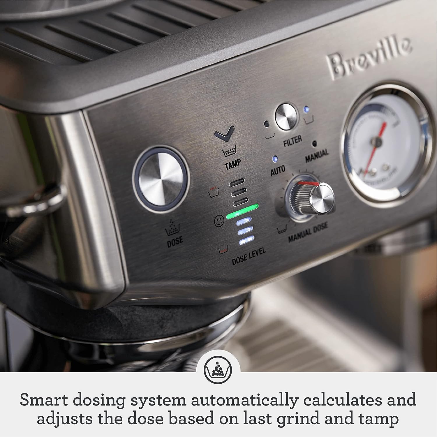 Breville Barista Express Impress Espresso Machine with Built-in Grinder - Brushed Stainless Steel - Perfect for Home Baristas & Coffee Lovers - Enjoy Café-Quality Espresso at Home