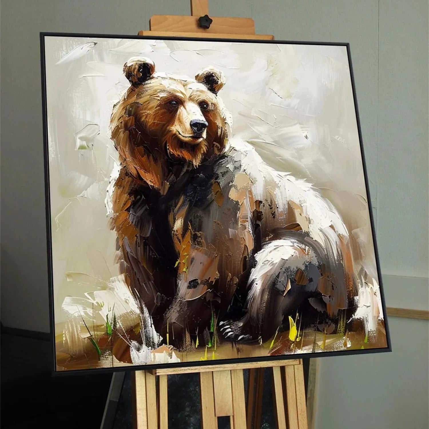 Frameless Stretched Canvas Animal Art Painting - Modern Wildlife Wall Decor for Living Room, Bedroom & Office | AP088