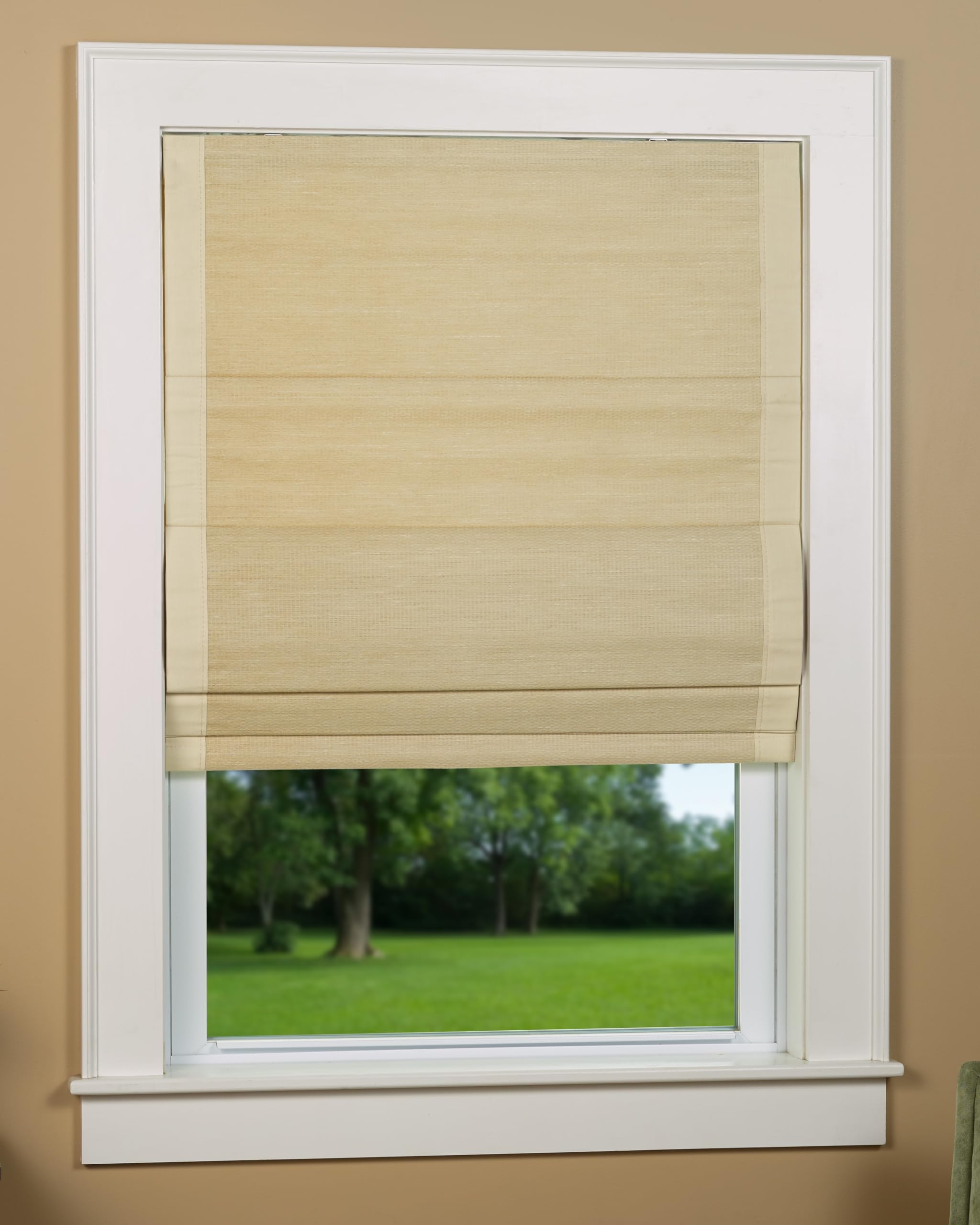 Thermal Insulated Cordless Woven Roman Shade - 27