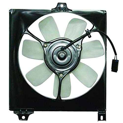 1996-2000 Toyota RAV4 AC Condenser Cooling Fan Motor Assembly with Blade Shroud - Replacement Part for HVAC System Repair | Perfect for Summer Cooling & Auto AC Maintenance