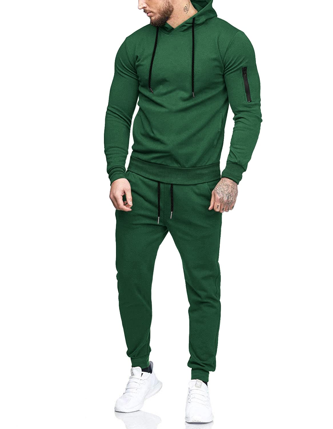 COOFANDY Men's 2-Piece Hooded Tracksuit Set - Athletic Running Jogging Sweatsuit for Men | Gym Workout, Casual Streetwear & Outdoor Sports Apparel