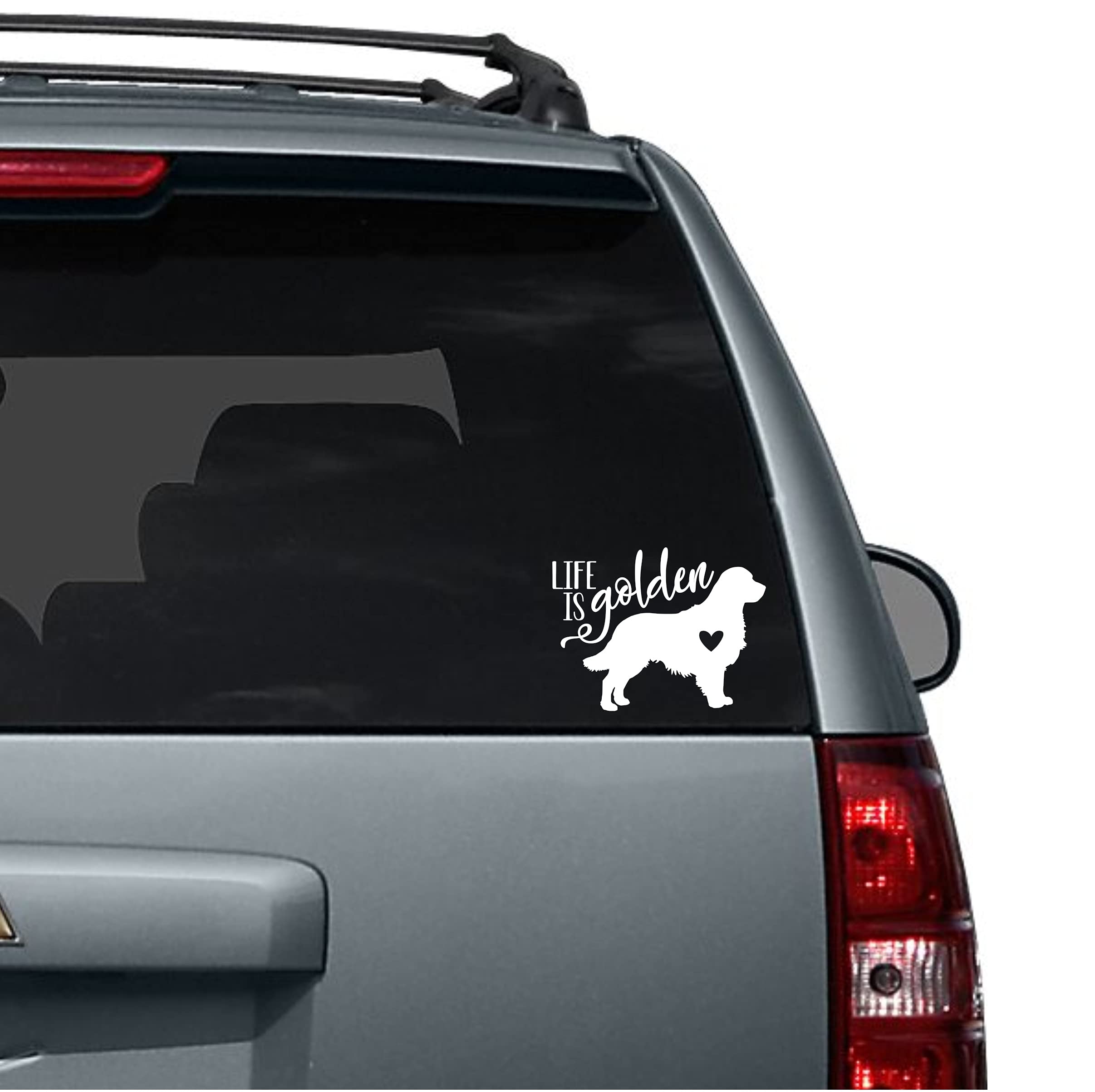 Golden Retriever Car Decal Sticker - Waterproof Vinyl Window Decal for Cars, Trucks, Laptops - Perfect Gift for Dog Lovers & Golden Retriever Fans - Great for Car Decor, Pet Lover Gifts, and Personalizing Your Vehicle