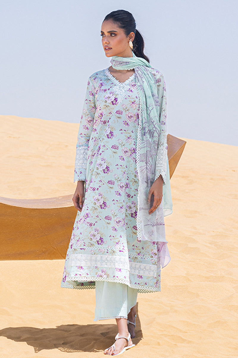 Stylish Grey Mist 3-Piece Printed Lawn Suit for Women - Perfect for Summer Weddings, Parties & Formal Occasions