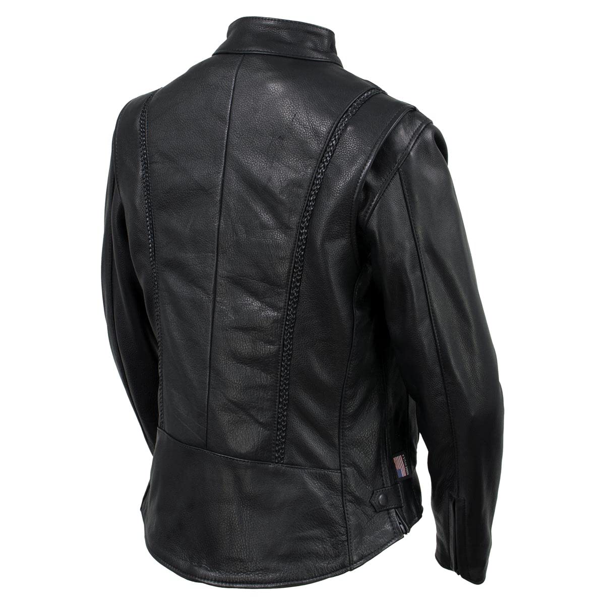 Milwaukee Leather MLJKL5002 Women's Black Premium Motorcycle Jacket - USA Made Genuine Leather Biker Jacket for Riding & Casual Wear