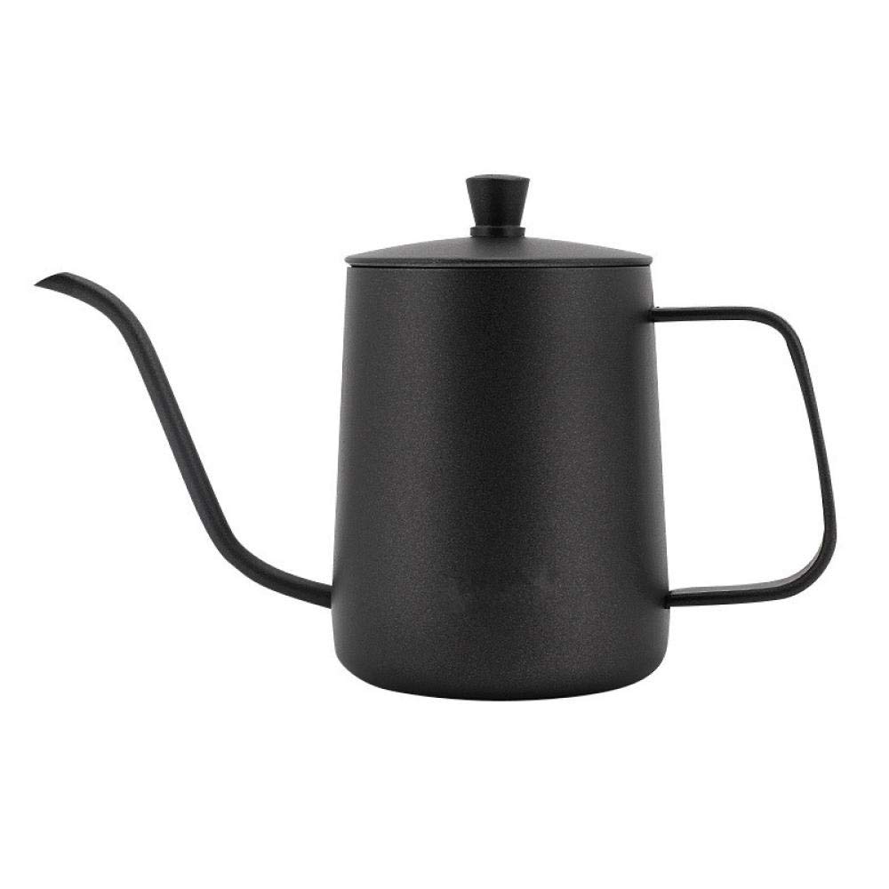 Premium 304 Stainless Steel French Press Coffee Maker - 350ml Portable Handmade Long Spout Thin Neck Coffee Pot for Home, Office & Travel - Black