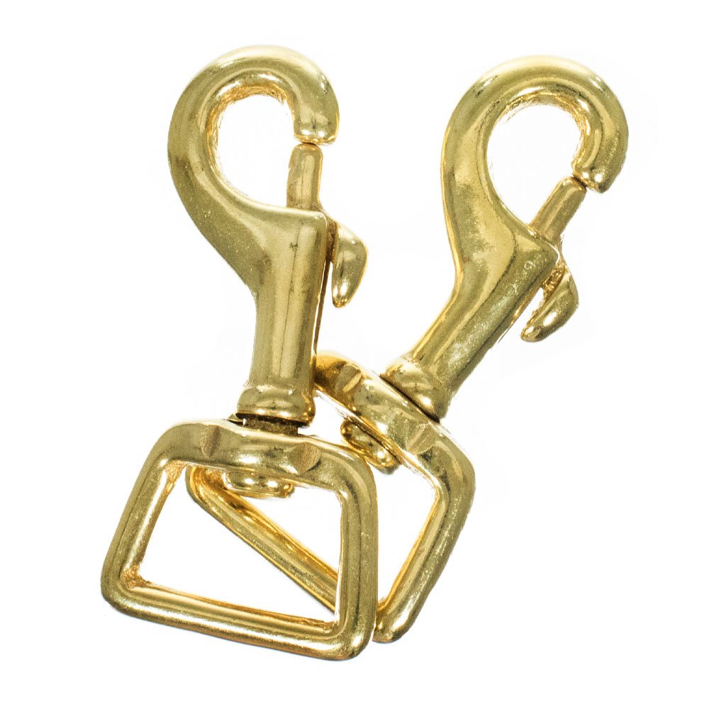 Premium Brass Swivel Snap Hooks - 10 Pack (3/4 Inch) - Heavy Duty Keychain Clips for Keys, Purses, Backpacks, Dog Leashes & Outdoor Gear - Durable Metal Carabiner Hooks for Everyday Use