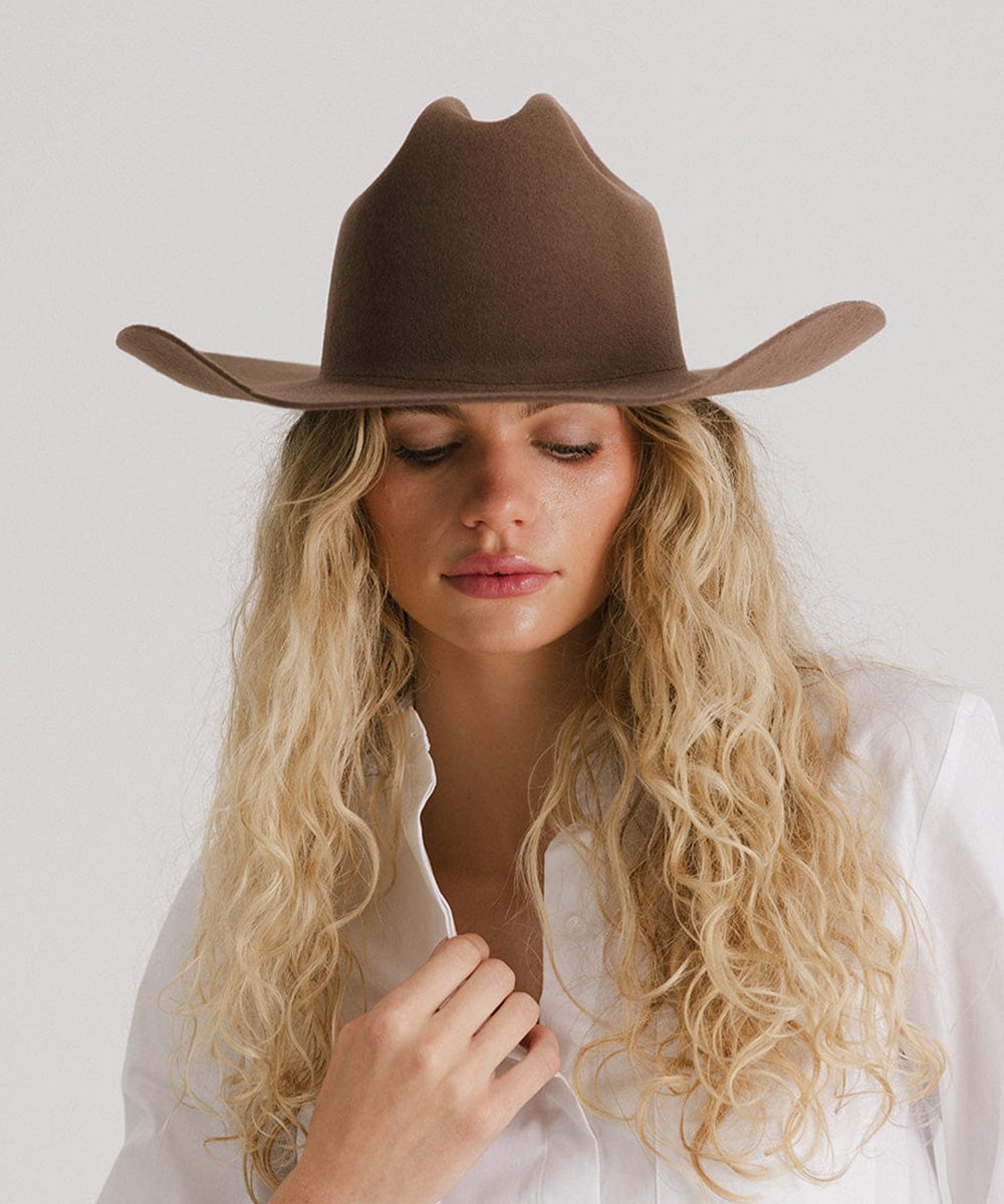 Teddy Cattleman Cowboy Hat for Men & Women - Western Style Felt Cowboy Hat with Adjustable Chin Strap - Perfect for Rodeo, Country Music Festivals & Outdoor Adventures