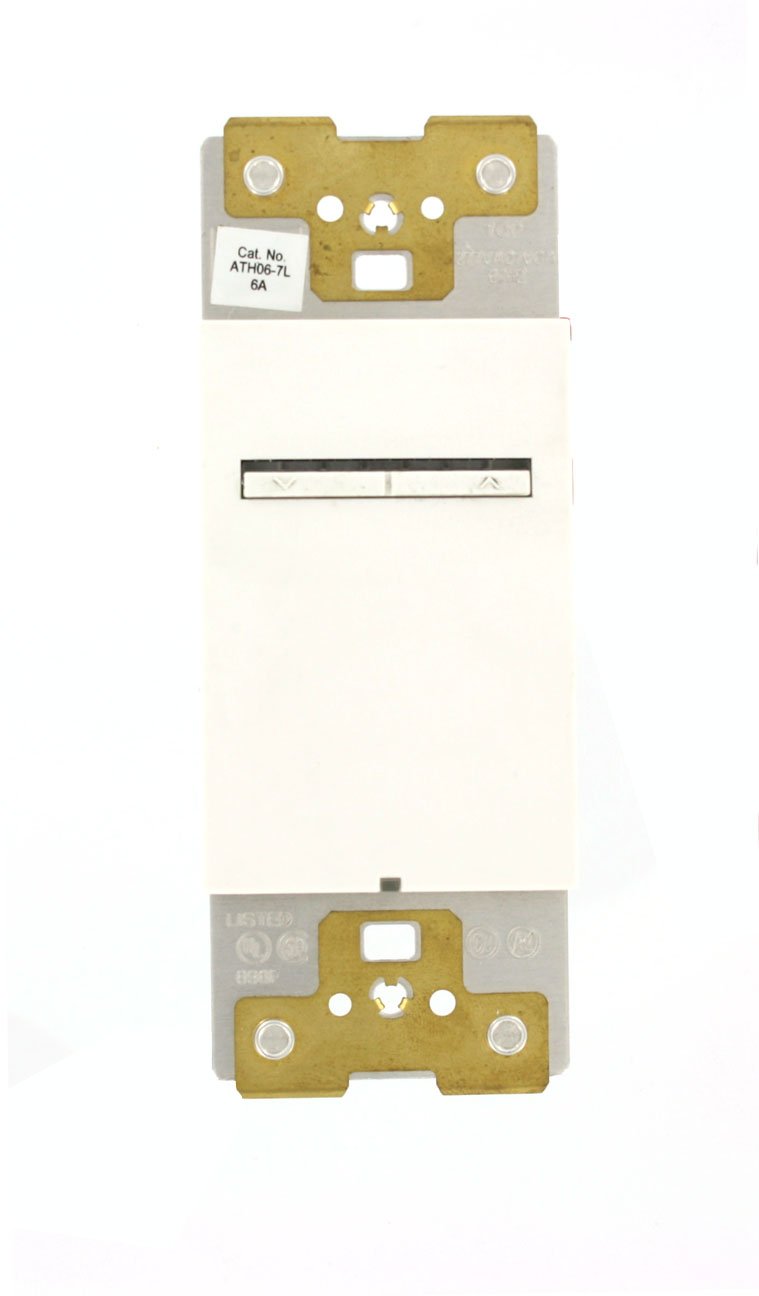 Leviton ATH06-7LW Acenti 6A-277VAC Fluorescent Dimmer Switch - Compatible with Hi-Lume & Eco-10 Ballasts, Single-Pole/3-Way/Multi-Location, Alabaster White - Perfect for Home & Office Lighting Control
