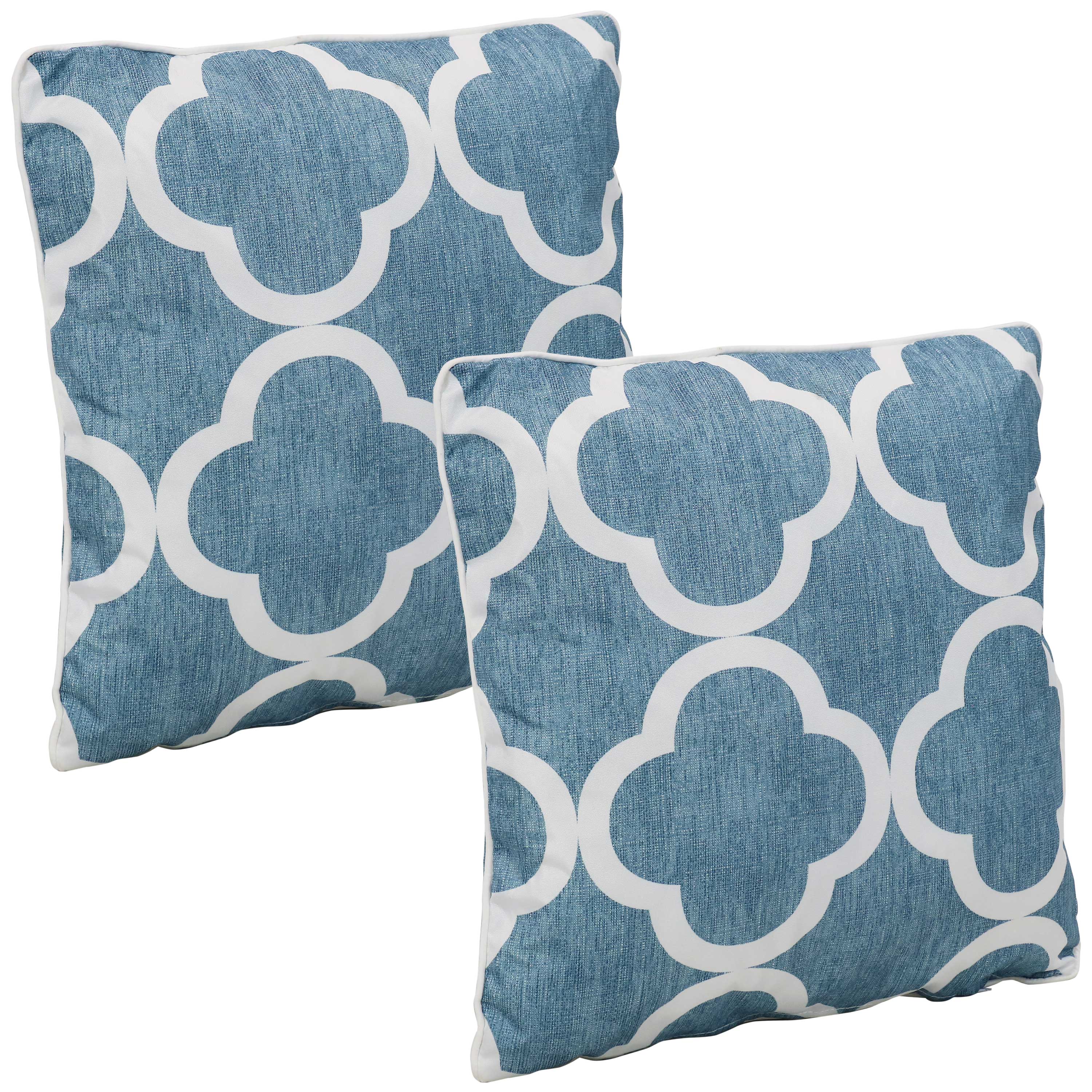 Blue and White Quatrefoil