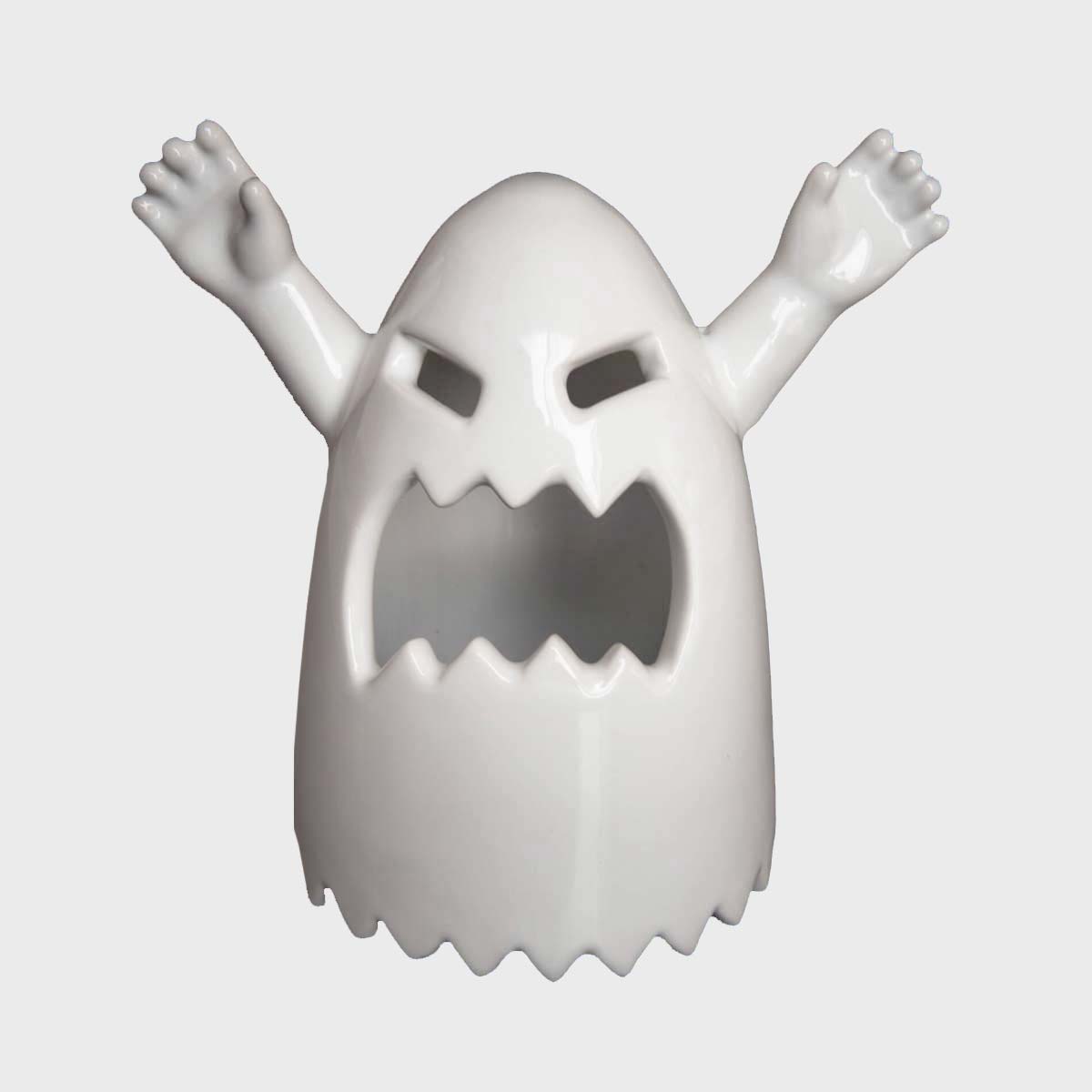 MINO Fantasmino Aah Candle Holder - Ghost-Shaped Halloween Decor for Home, Party & Gift