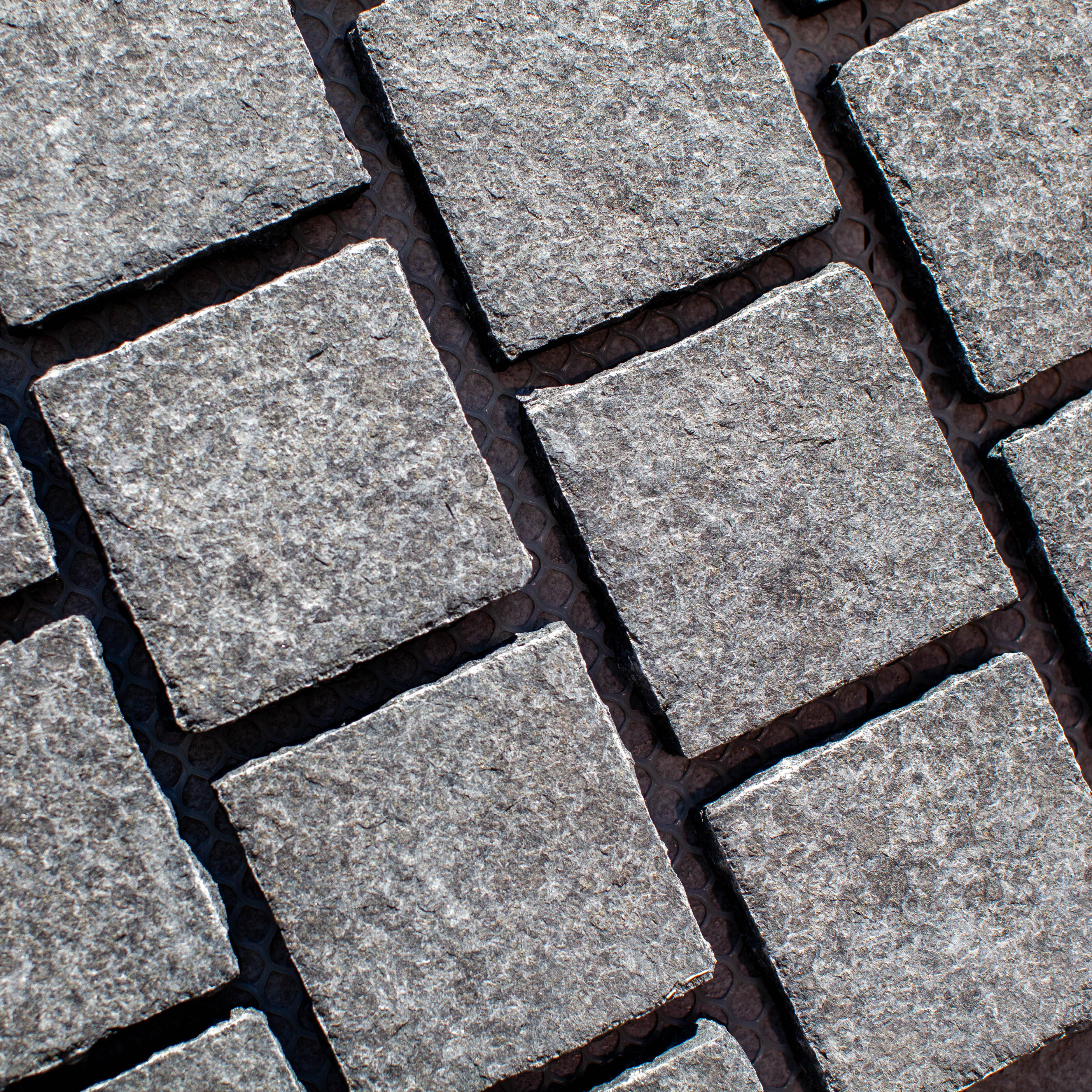 Premium Cobble Stone Net Back Stacked 90x90x20 Raven Black - Durable Outdoor Paving Stones for Patios, Walkways & Garden Landscaping