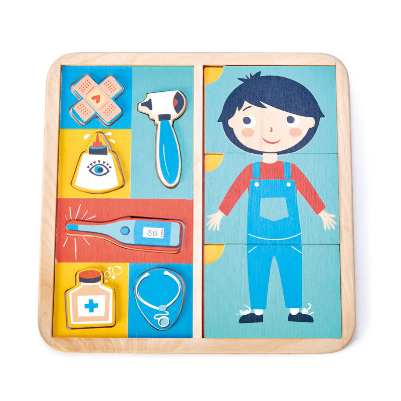 Tender Leaf Toys Ouch Wooden Puzzle - Educational Animal-Shaped Wooden Toy for Kids, Perfect for Early Learning & Sensory Play - Great for Home, Classroom & Montessori Activities