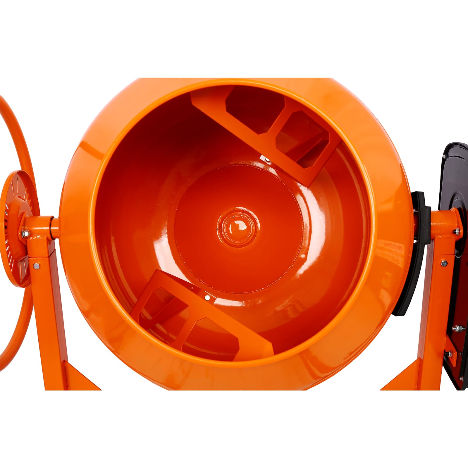 5 Cu. Ft Electric Cement Mixer Machine - 650W AC Motor Portable Concrete Mixer for Mortar, Stucco & Fodder | Heavy Duty Construction Tool for DIY Projects & Professional Use (Orange)