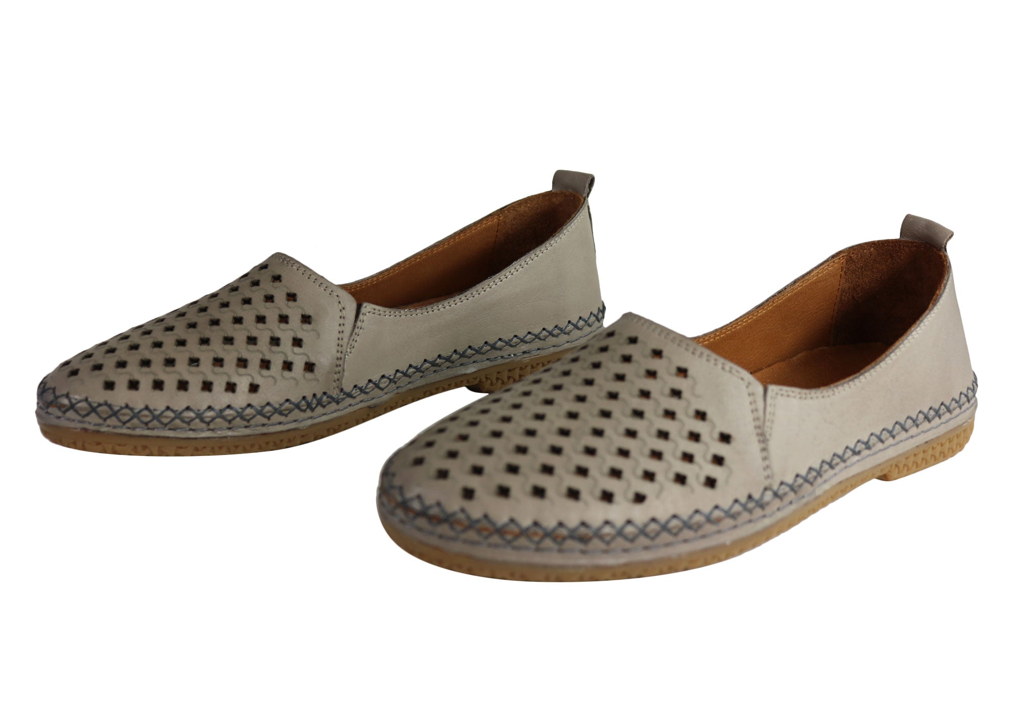 Orizonte Joy Women's Comfortable Soft Leather Flat Shoes - European Style Loafers for Casual Wear, Office & Walking