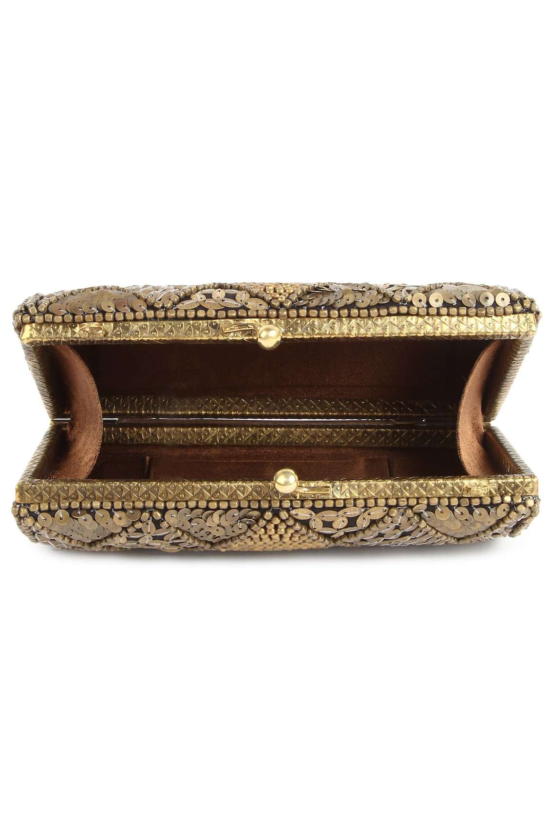 Vintage Gold Box Bag for Women - Elegant Antique Clutch Purse for Parties, Weddings & Evening Events