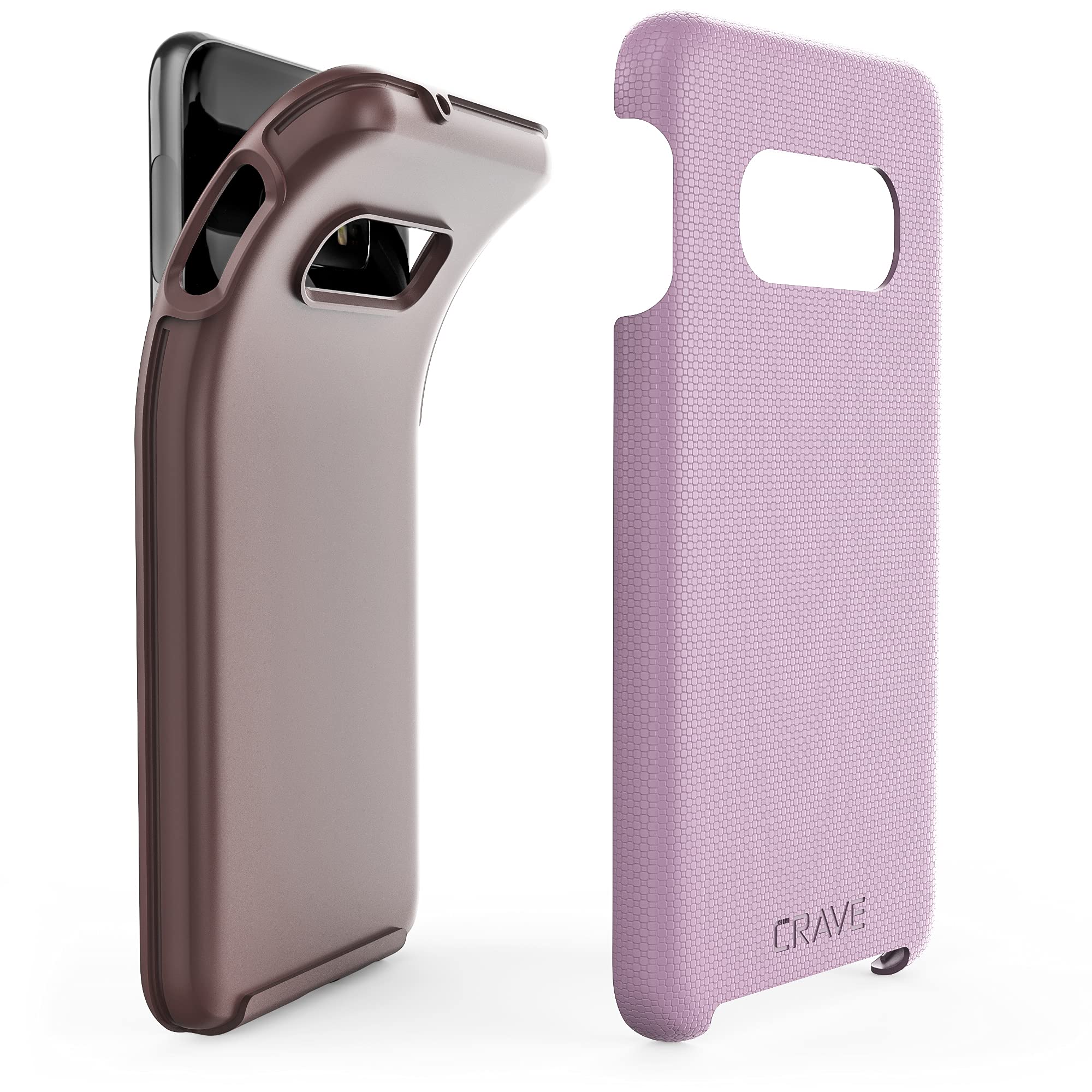 Shockproof Dual Layer Case for Samsung Galaxy S10e - Crave Dual Guard Protective Phone Cover with Military-Grade Drop Protection (Lilac Purple) - Perfect for Outdoor Activities, Travel & Daily Use