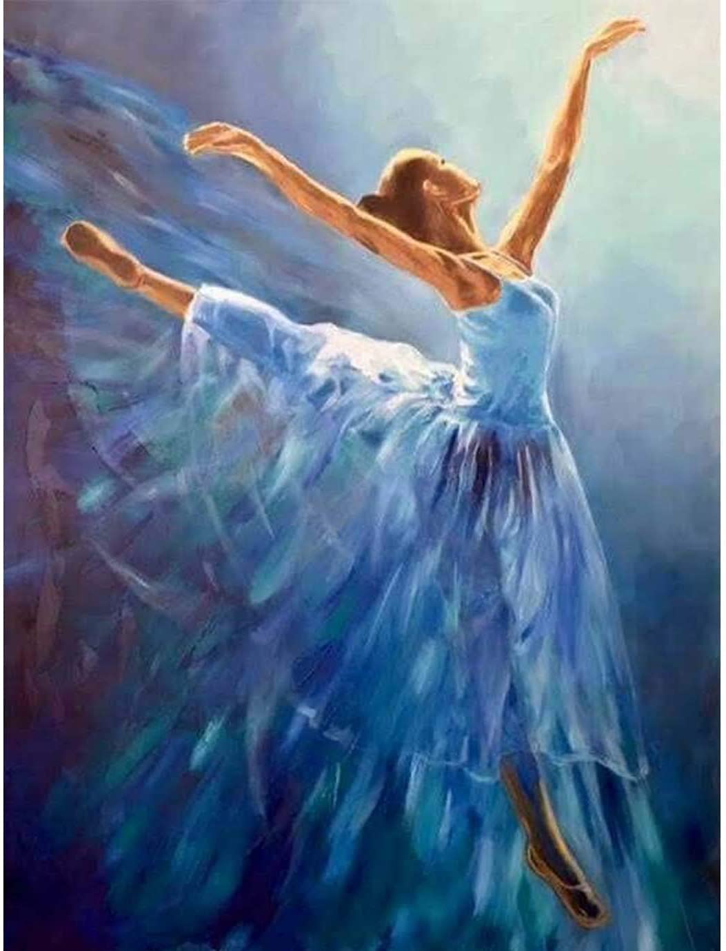 Fooxuek 5D Diamond Painting Kit - Exquisite Oil Painting Style, Sexy Dancer & Beautiful Ballerina Design (8x12 Inch) - DIY Full Drill Diamond Art for Home Wall Decor, Gift & Relaxation | Perfect for Living Room, Bedroom & Office Decoration