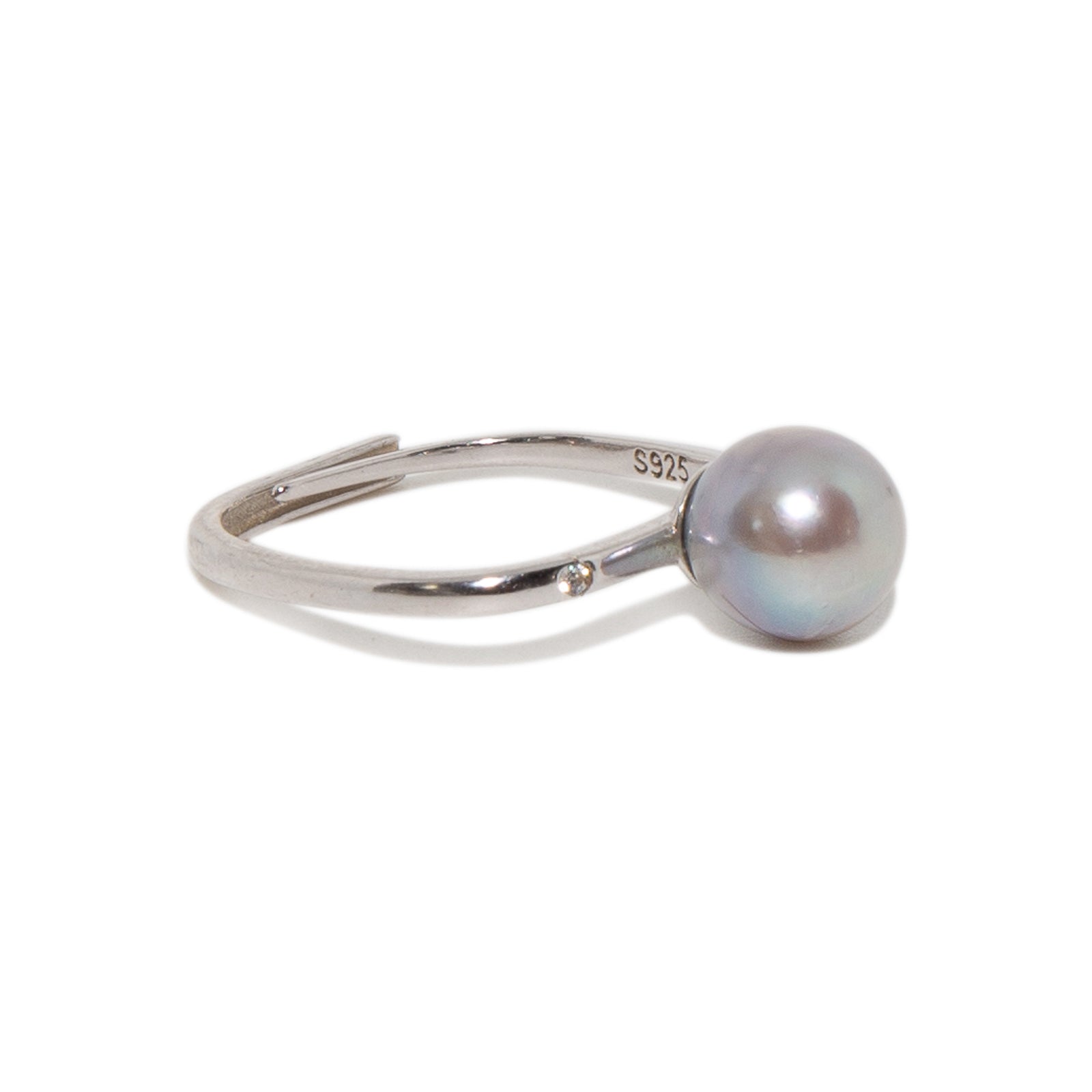 Exquisite Blue Akoya Seawater Pearl Statement Ring - Elegant Jewelry for Women, Perfect for Weddings, Parties & Special Occasions